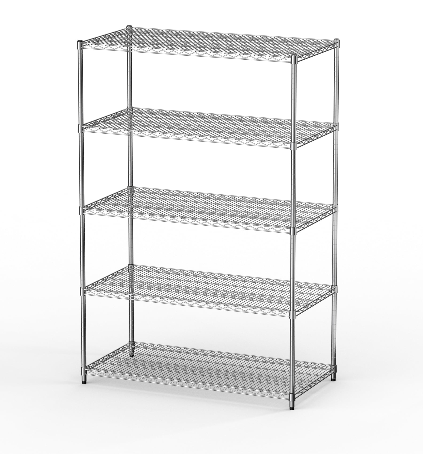 5-Tier Steel Wire Rack Storage Organizer hotsell Chrome Finish Heavy Duty Versatile