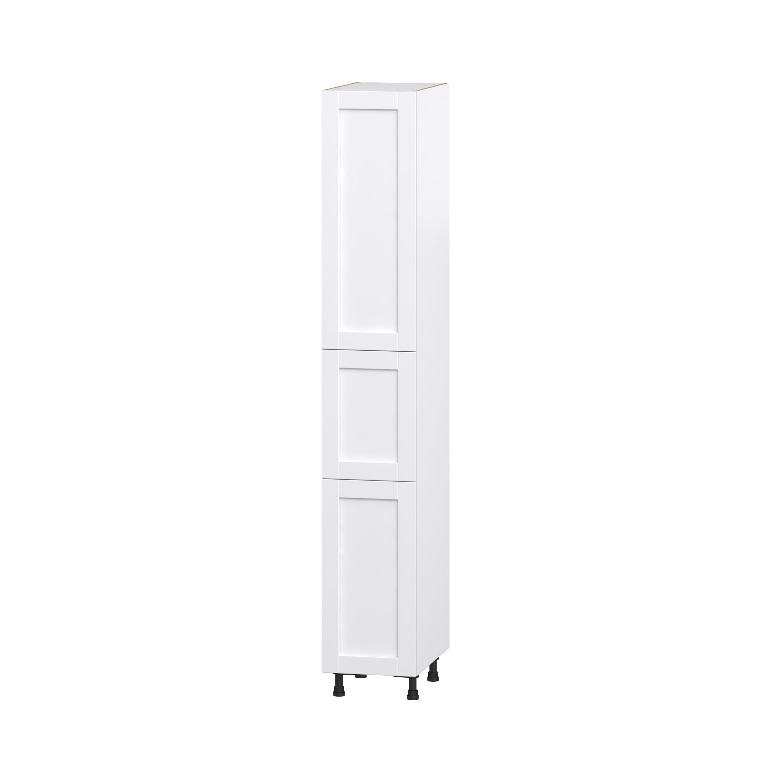 Hugo&Borg DST152494.5(L/R)-RM Rosemont 15-in W x 94.5-in H x 24-in D Glacier White Pantry Fully assembled Cabinet (Recessed Panel Shaker)