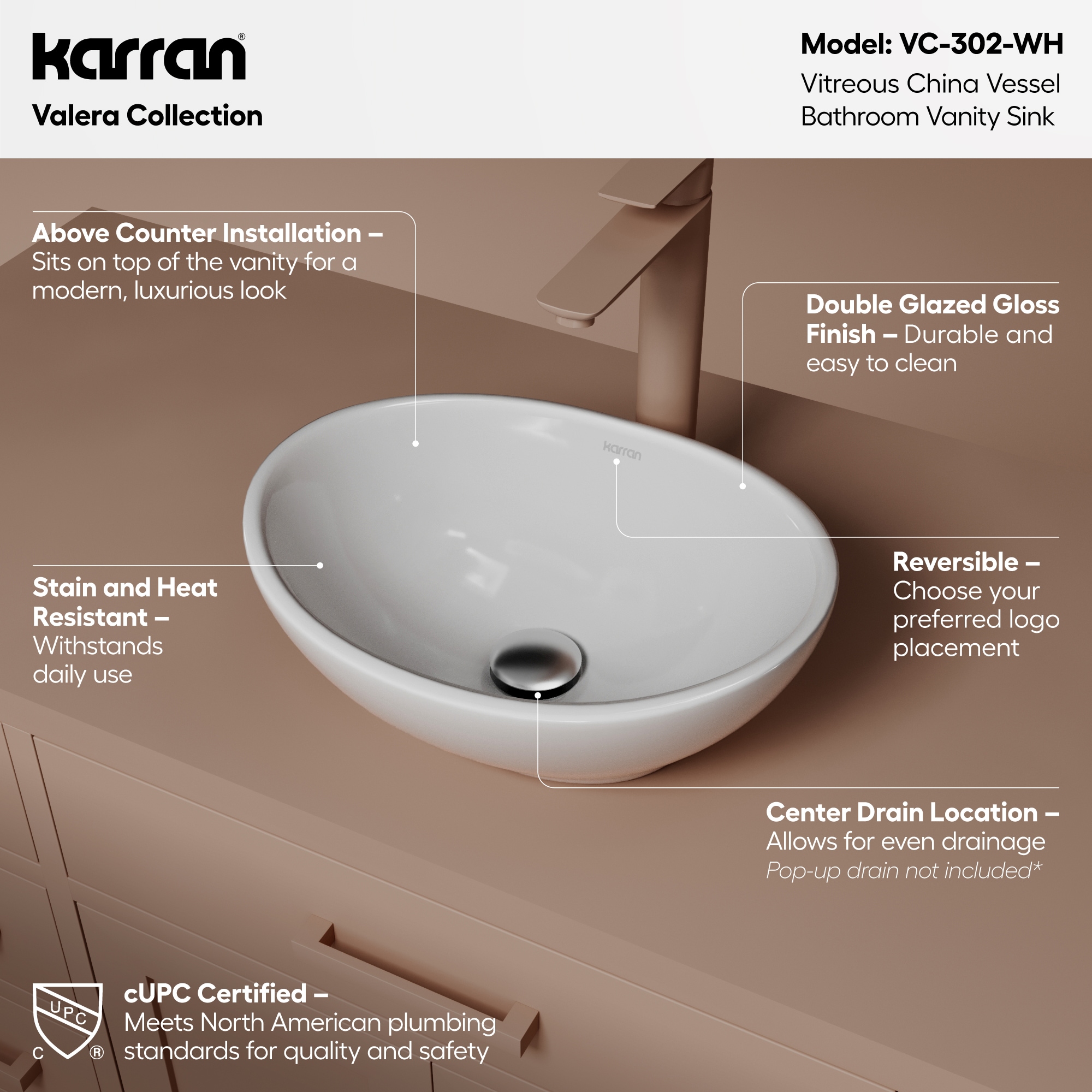 Karran VC-302-WH Bath-Sink - View #3