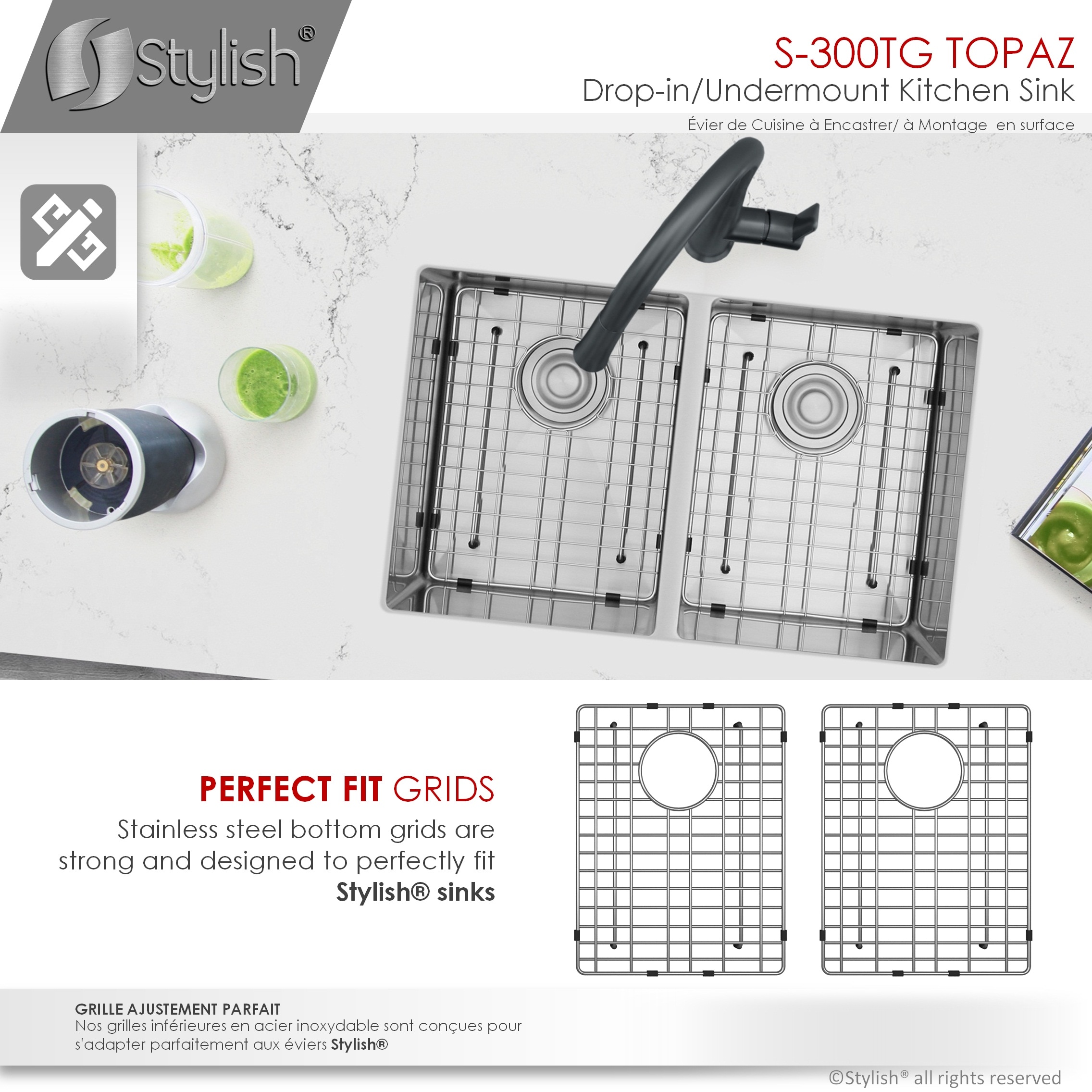 Stylish S-300TG1 Kitchen-Sinks - View #7