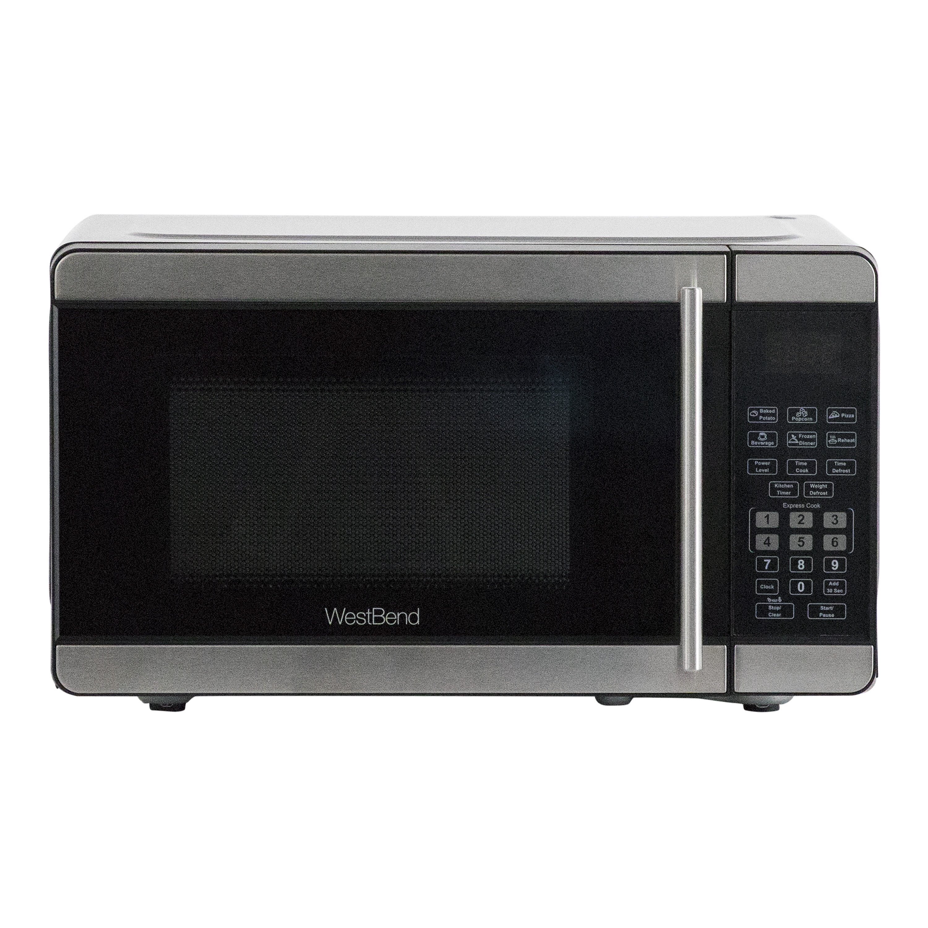 West Bend 0.7-cu ft 700-Watt Countertop Microwave (Stainless Steel) in the  Countertop Microwaves department at