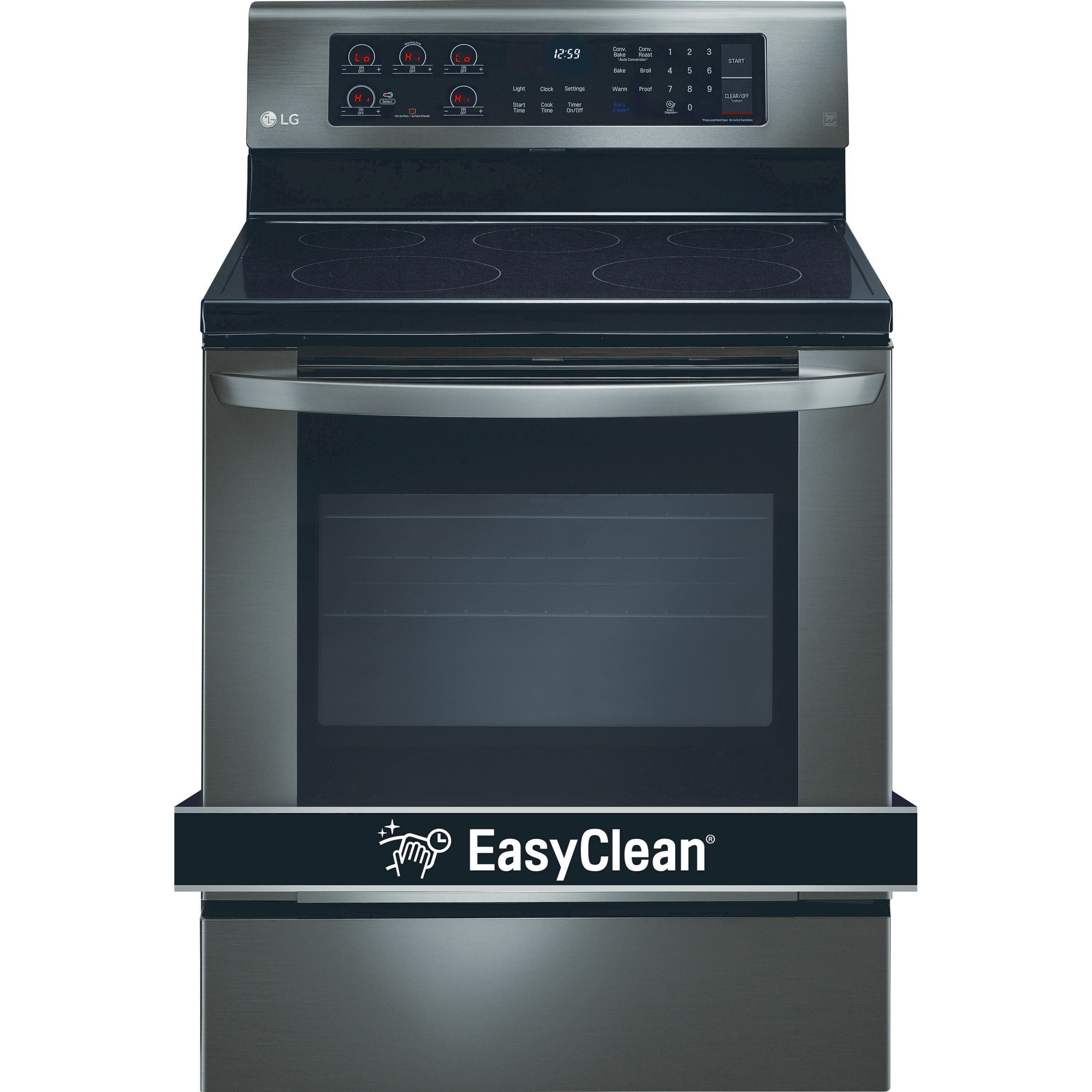 LG LRE3061BD: 6.3 cu. ft. Electric Single Oven Range with EasyClean®