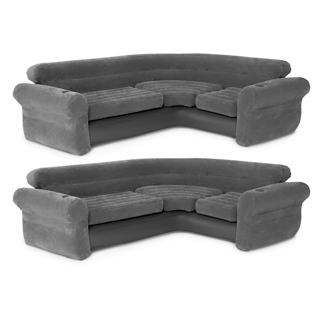 Lazy necklace layer Intex Gray Inflatable Sectional Sofa in the Inflatable Furniture department  at Lowes.com