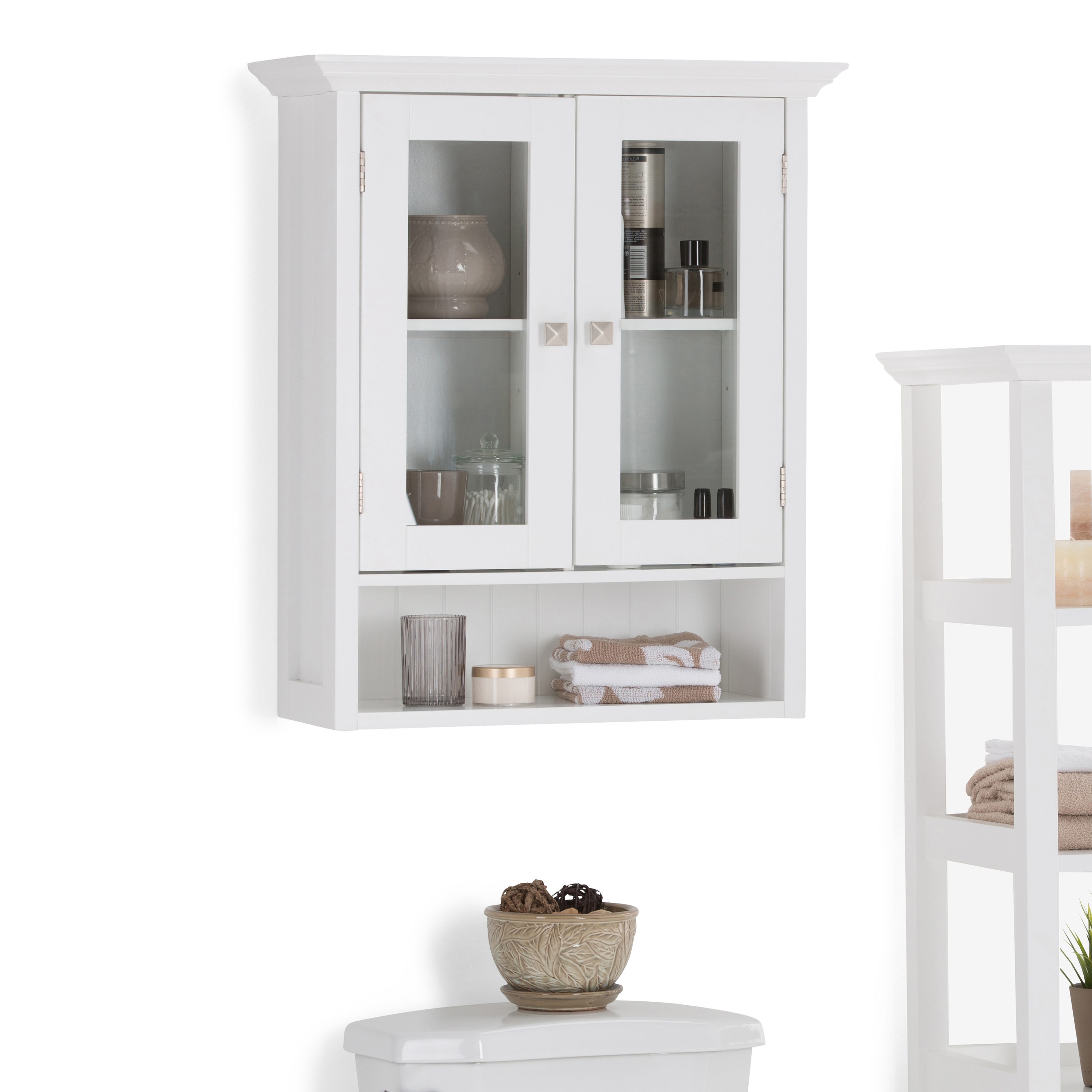 Simpli Home AXCBSACA04-WH Bathroom-Wall-Cabinets - View #9