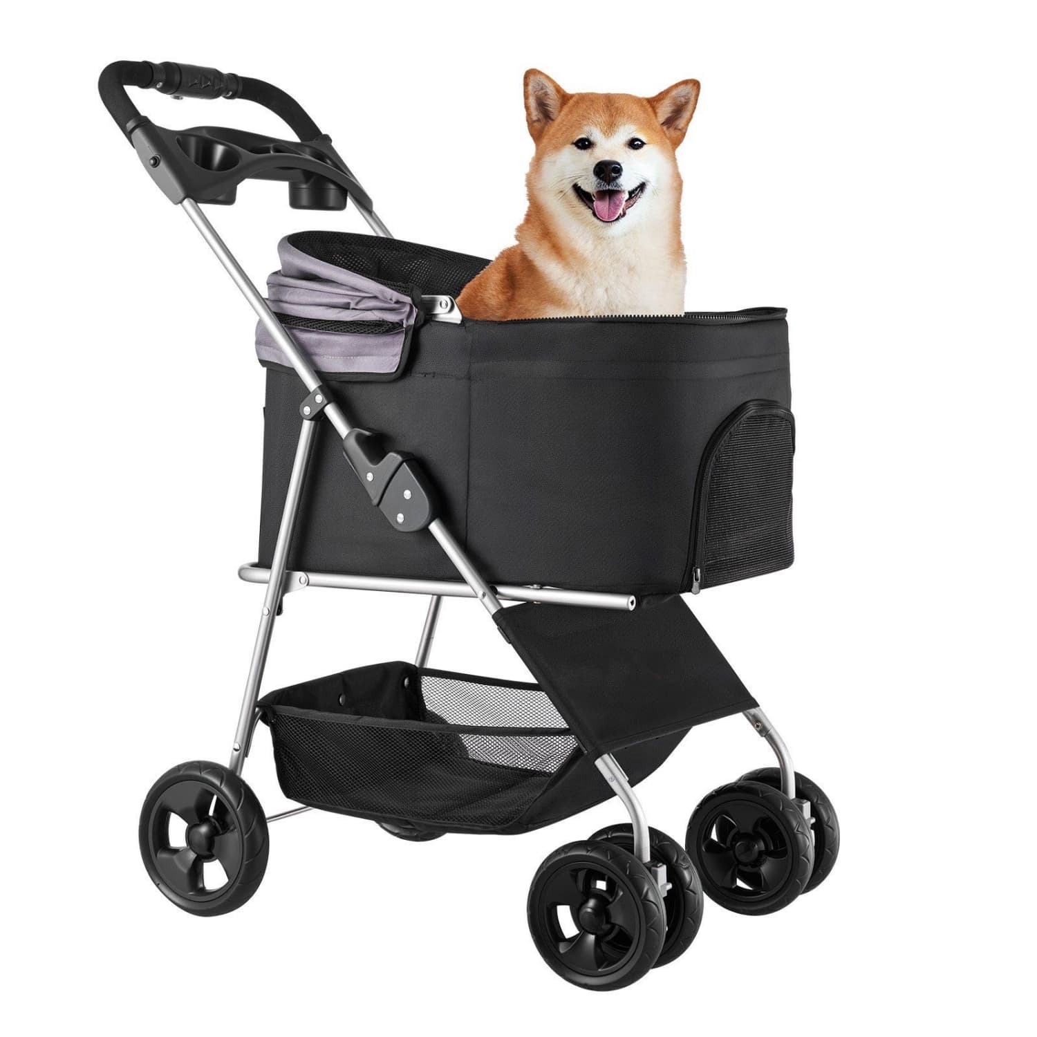 Angel Sar Pet Stroller 35 lbs Weight Capacity Foldable with Detachable ...