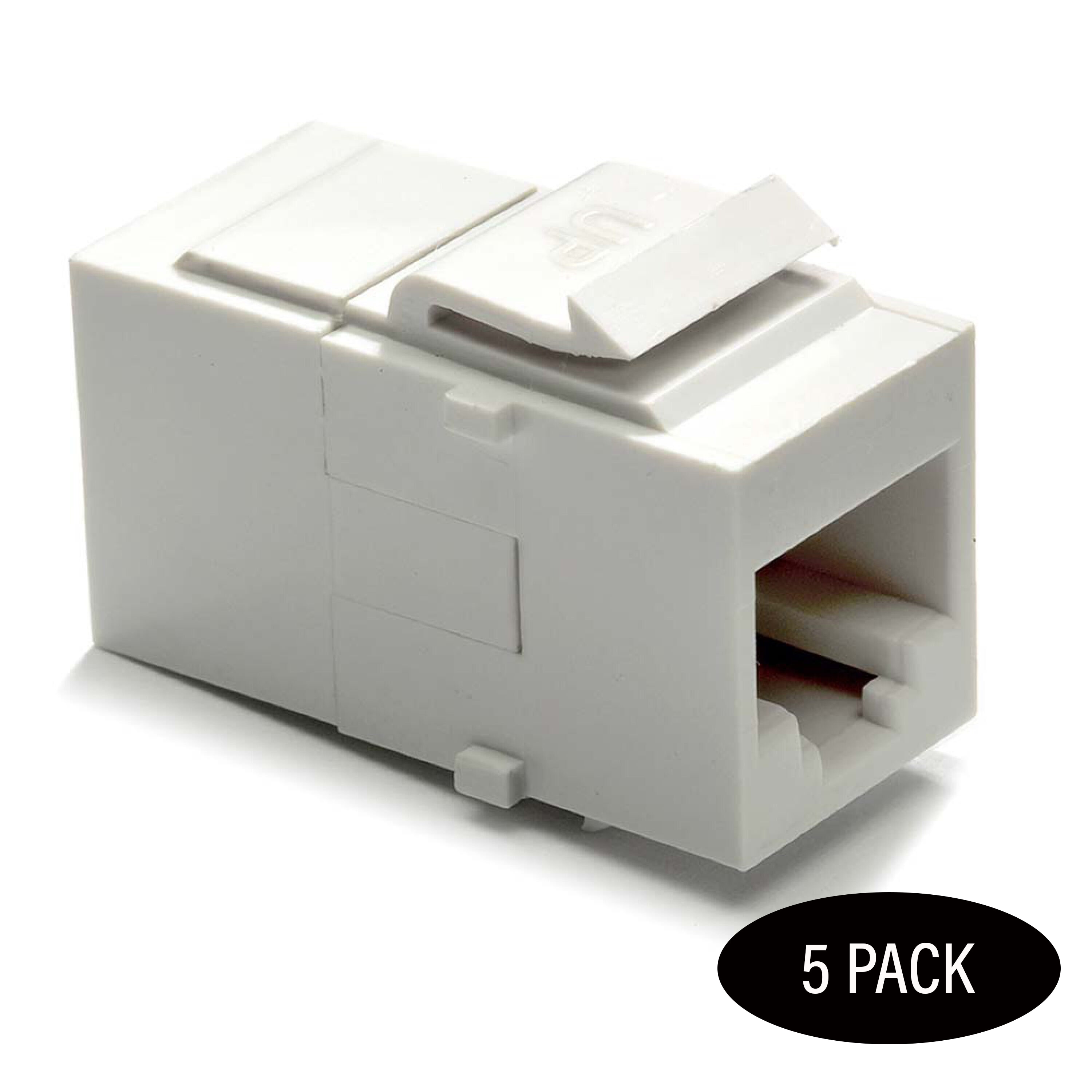 Legrand WP3451WHV5 5 -Pack Plastic CAT5e Ethernet Wall Jack