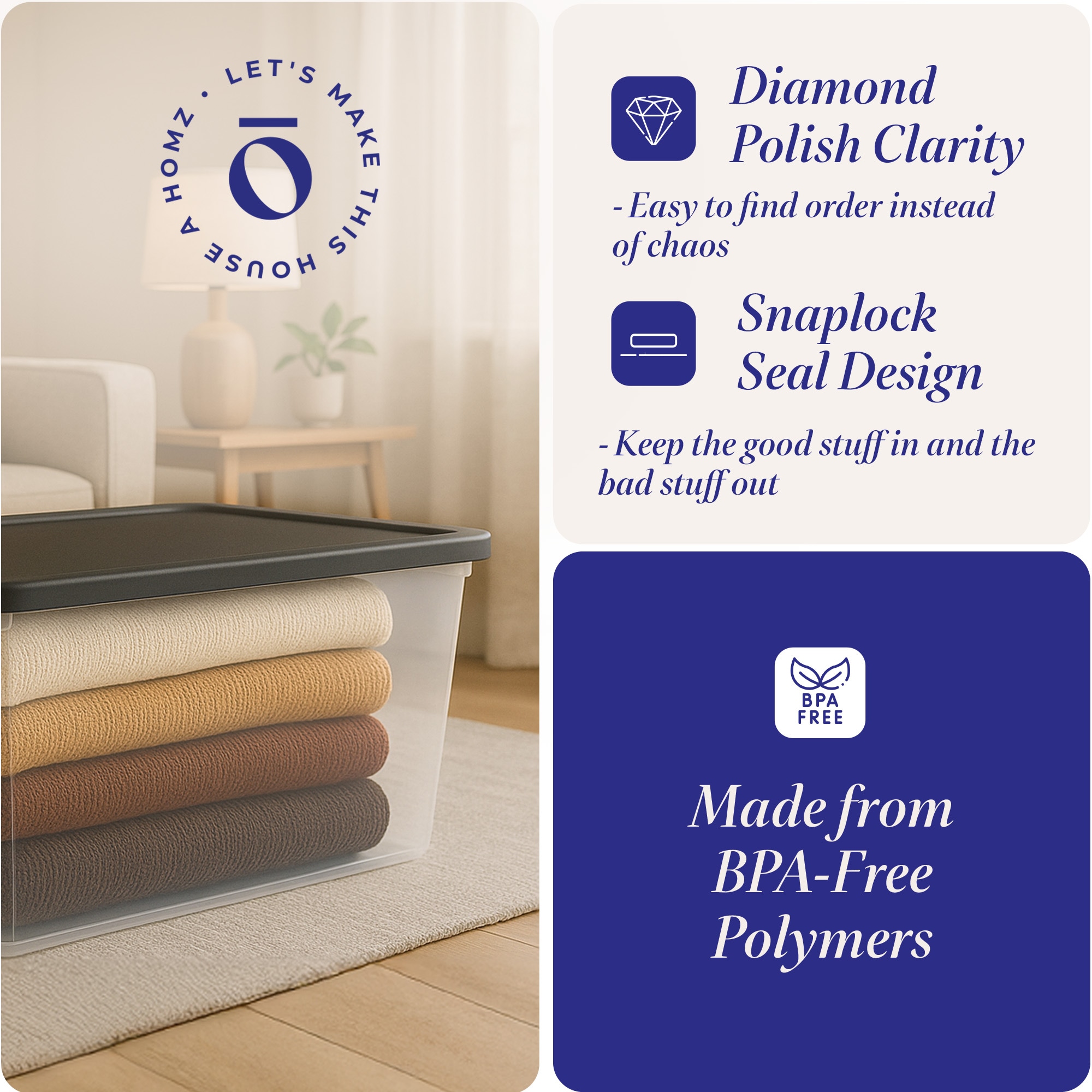 Homz Products 324353 Bins-Baskets - View #2