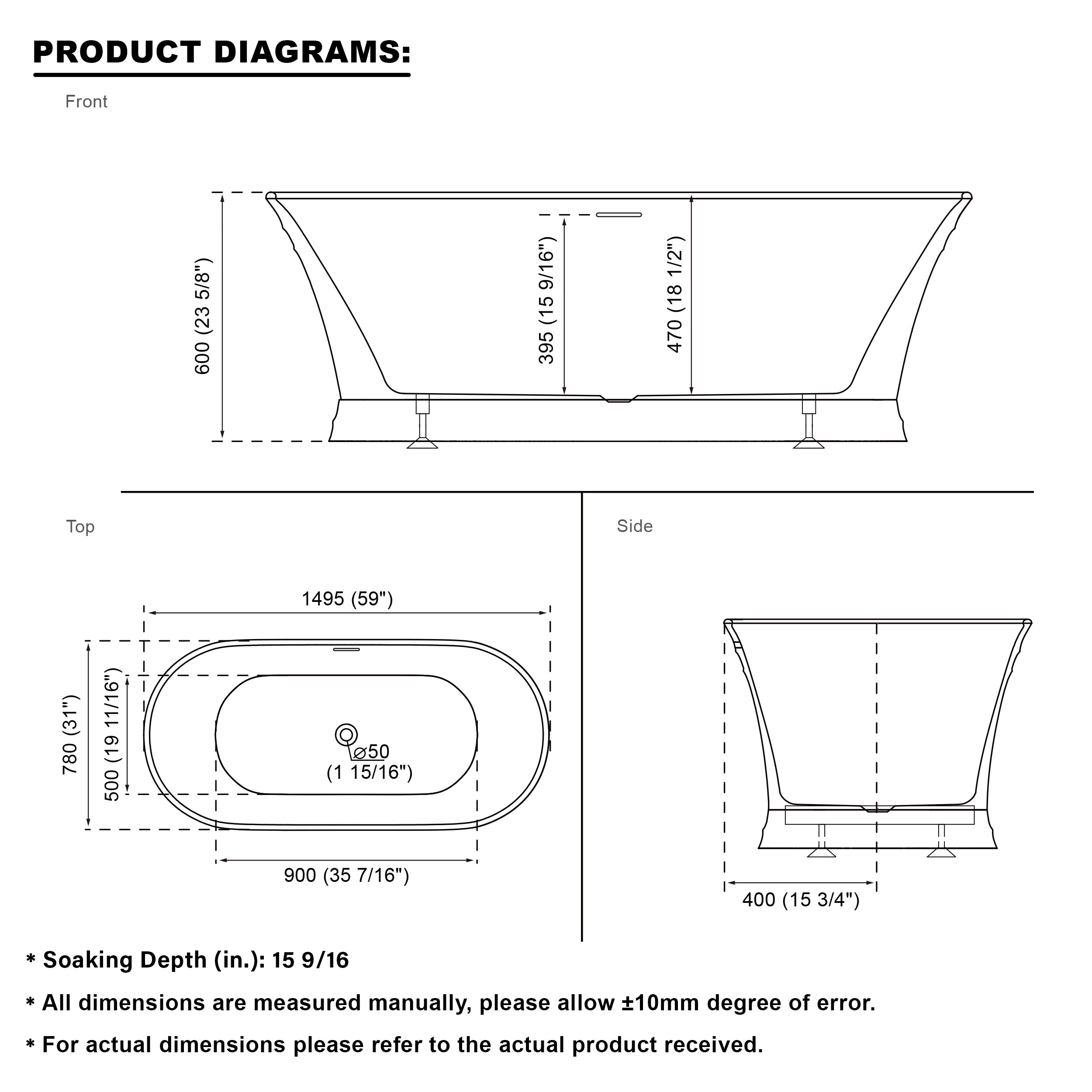 WELLFOR BCB1930BGM - WF bathtubs - View #11