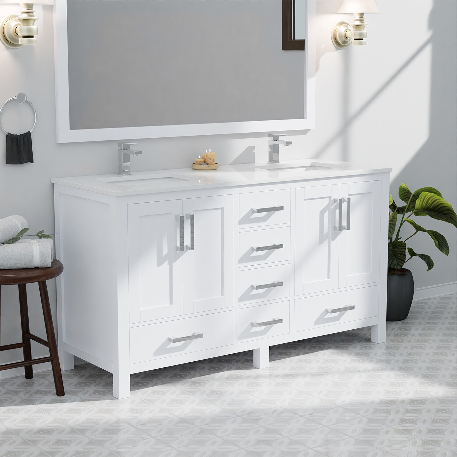 Lexora LJ342260DAWQM58 Bath-Vanity-Combo - View #13