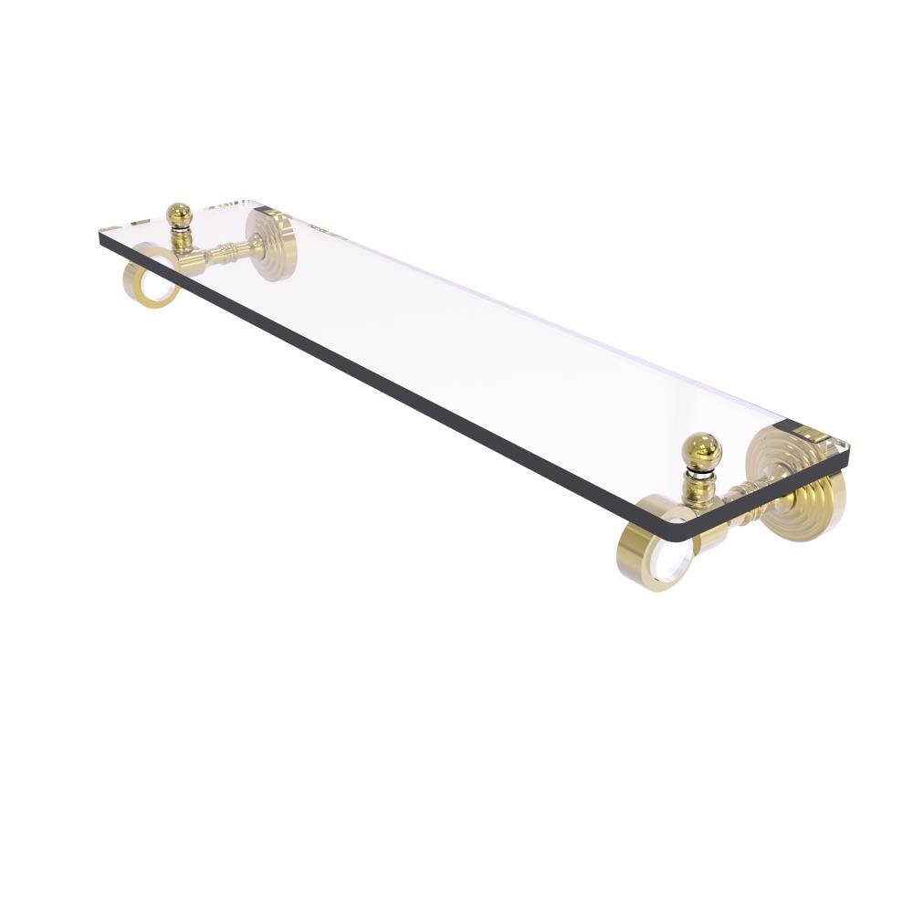 Allied Brass PG-1-16-UNL Pacific Grove Unlacquered Brass Wall mount Bathroom Shelf ( 16-in x 3.2-in x 5-in )