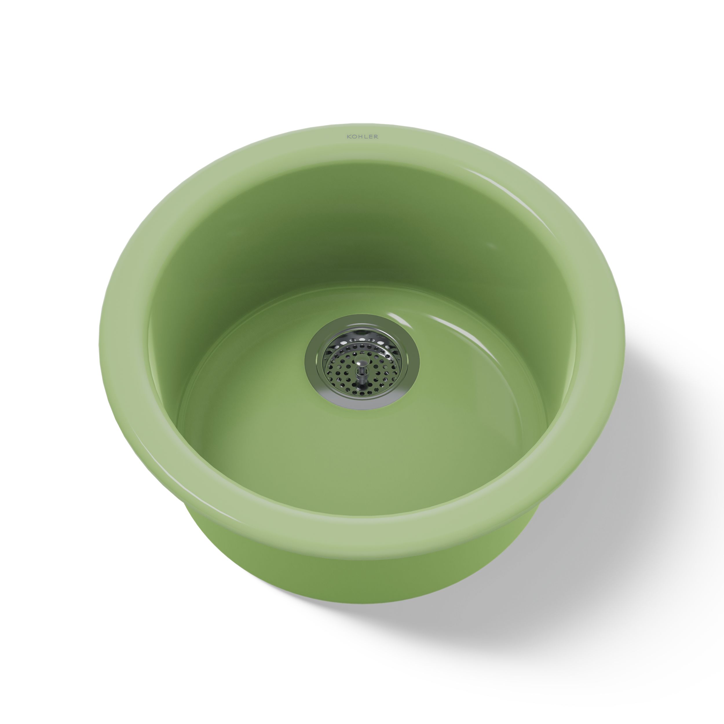 KOHLER Porto Fino 18.375-in L x 18.375-in W Cast iron Dual-mount Residential Bar Sink