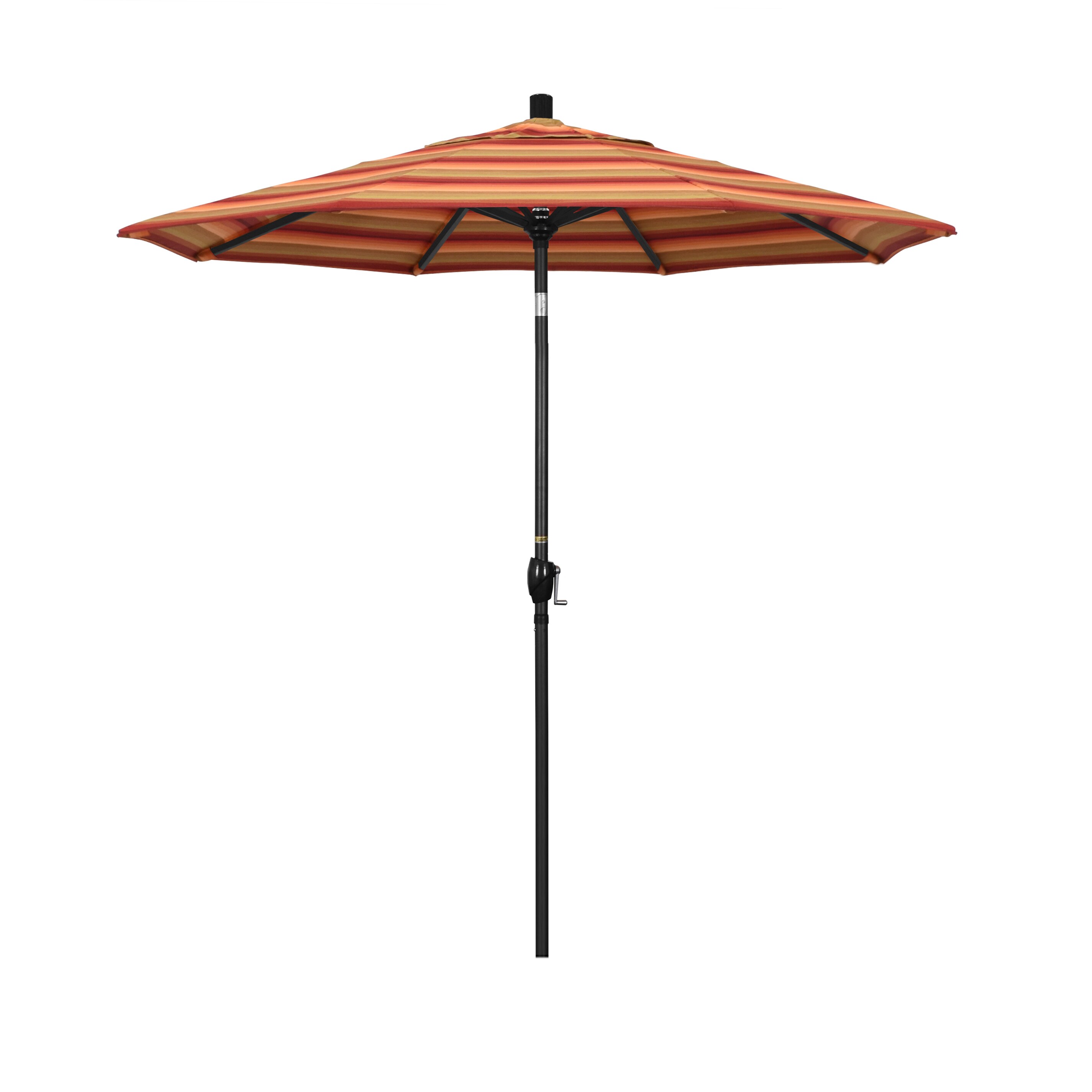 California Umbrella GSPT758302-56095 7.5-ft Aluminum Orange Push-button Tilt Market Patio Umbrella