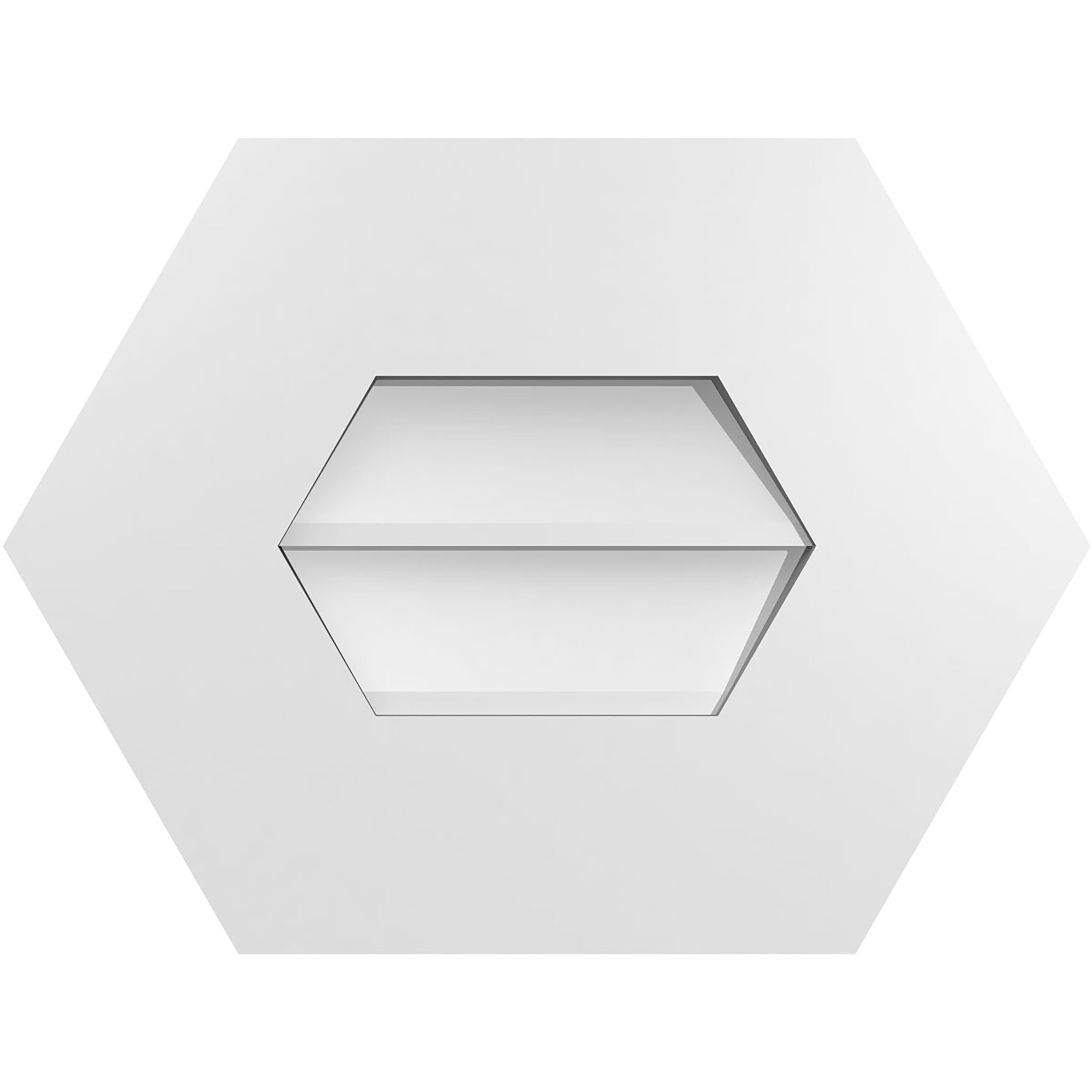 Ekena Millwork GVPHP16X1201SN 16-Inches x 12-Inches Off-white Peaked PVC Gable Louver Vent