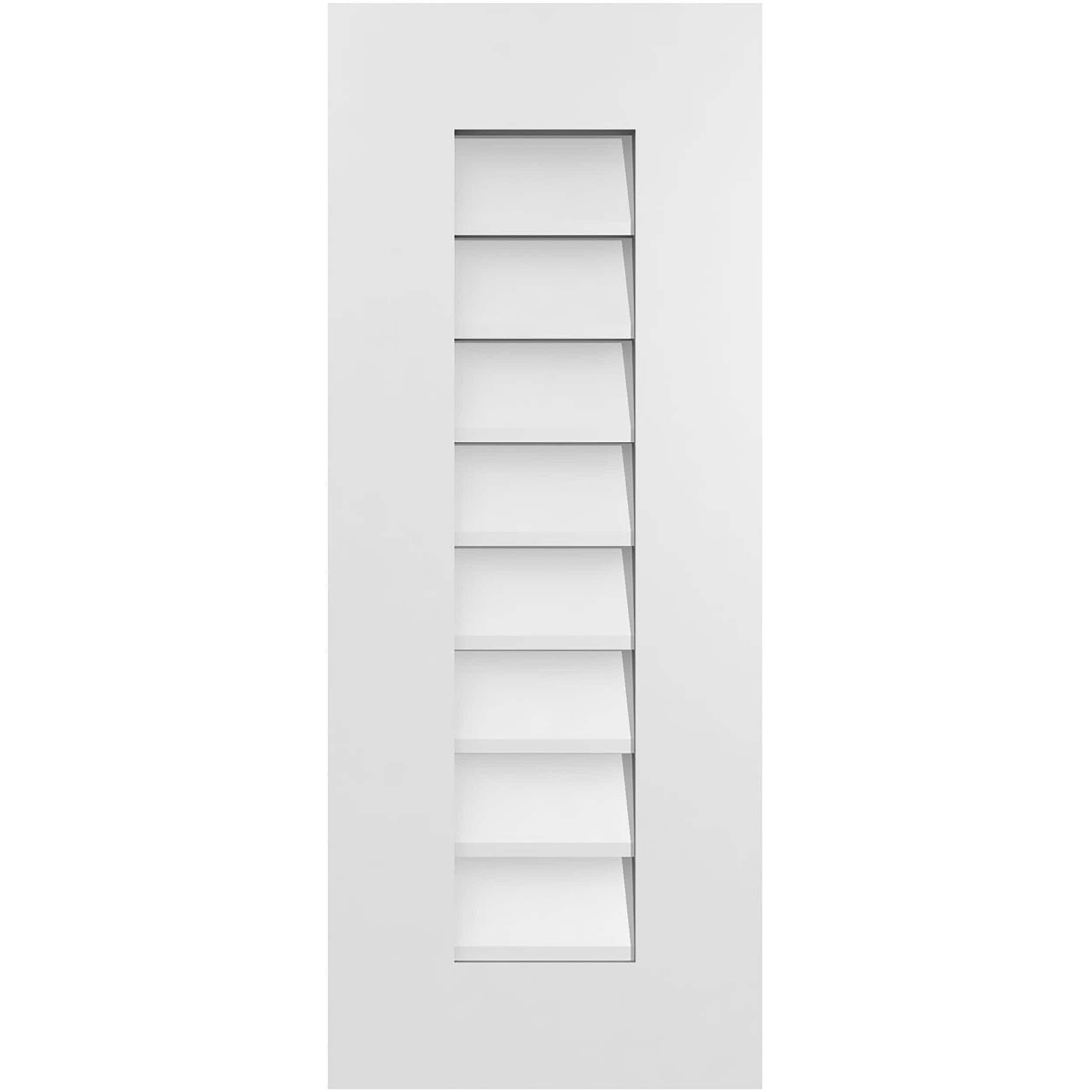 Ekena Millwork GVPVE12X3001SN 12-Inches x 30-Inches Off-white Rectangle PVC Gable Louver Vent