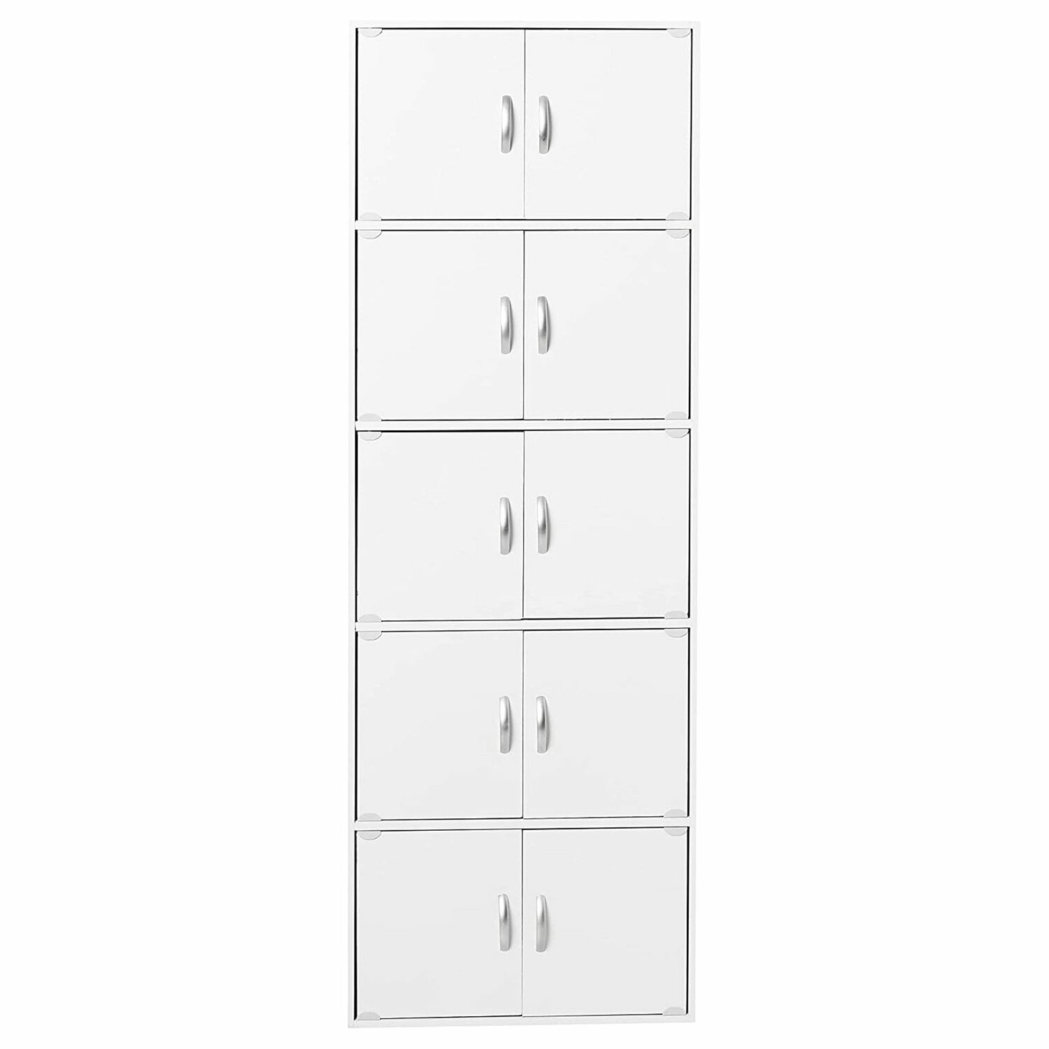 Hodedah 23.6-in W x 67.6-in H Wood White Freestanding Utility Storage ...