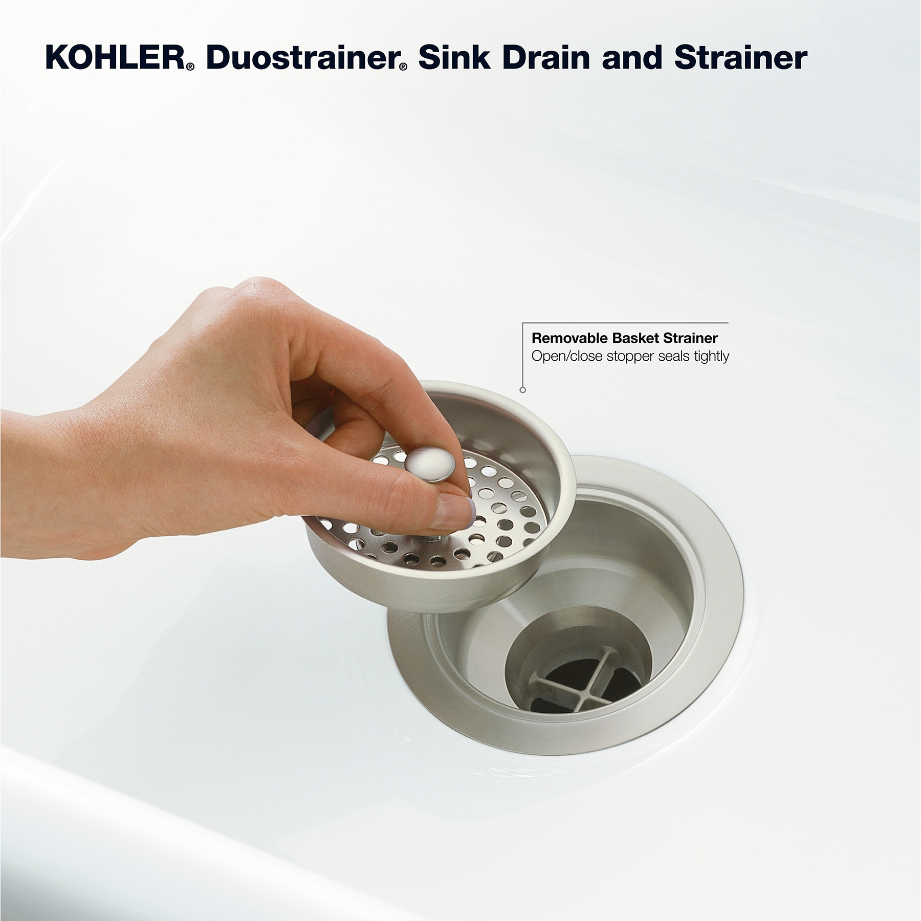 Ldr Industries Sink Duo-Strainer, Stainless Steel