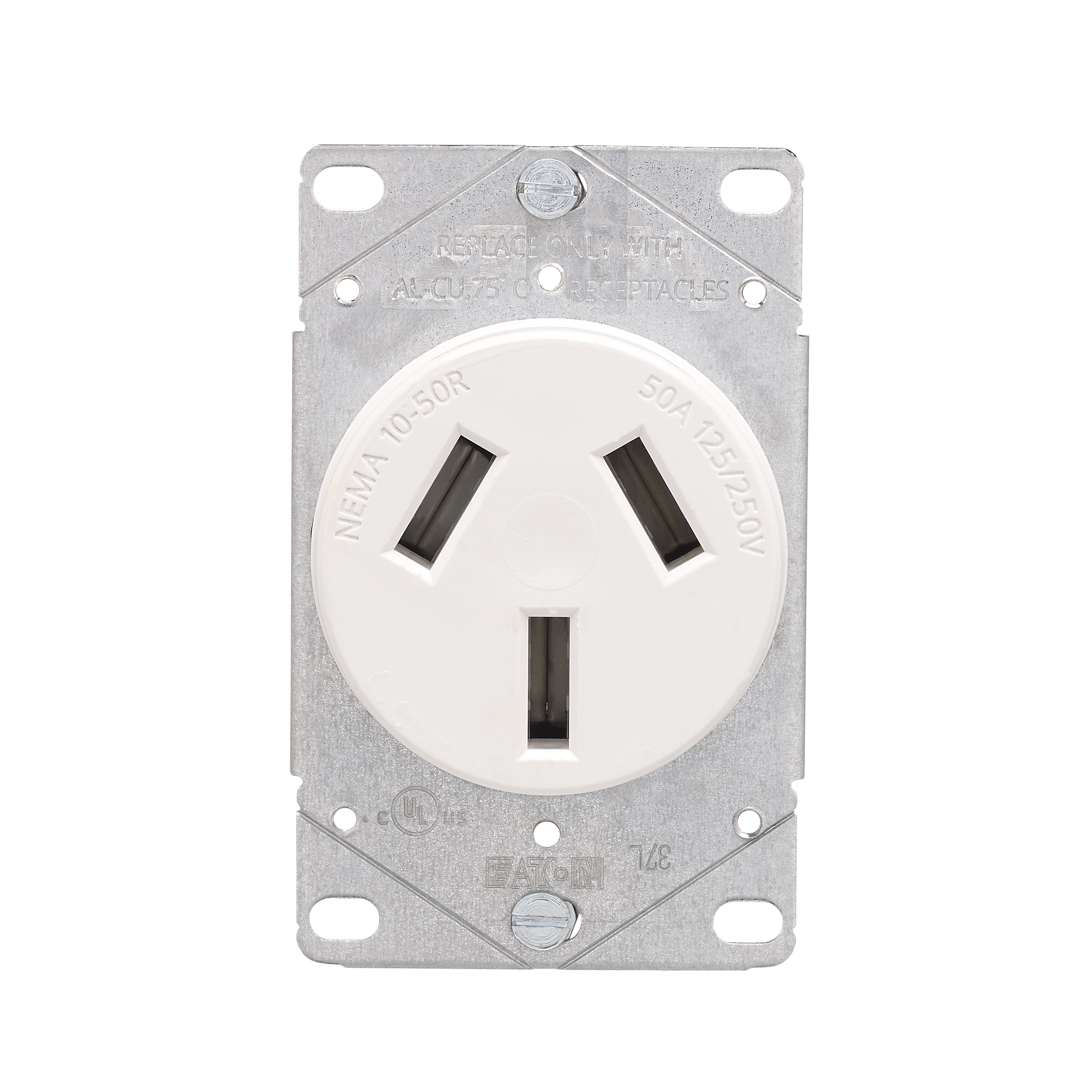 Eaton AH32W-F 50 -Amp 125/250-volt Commercial Round Range power outlet , White