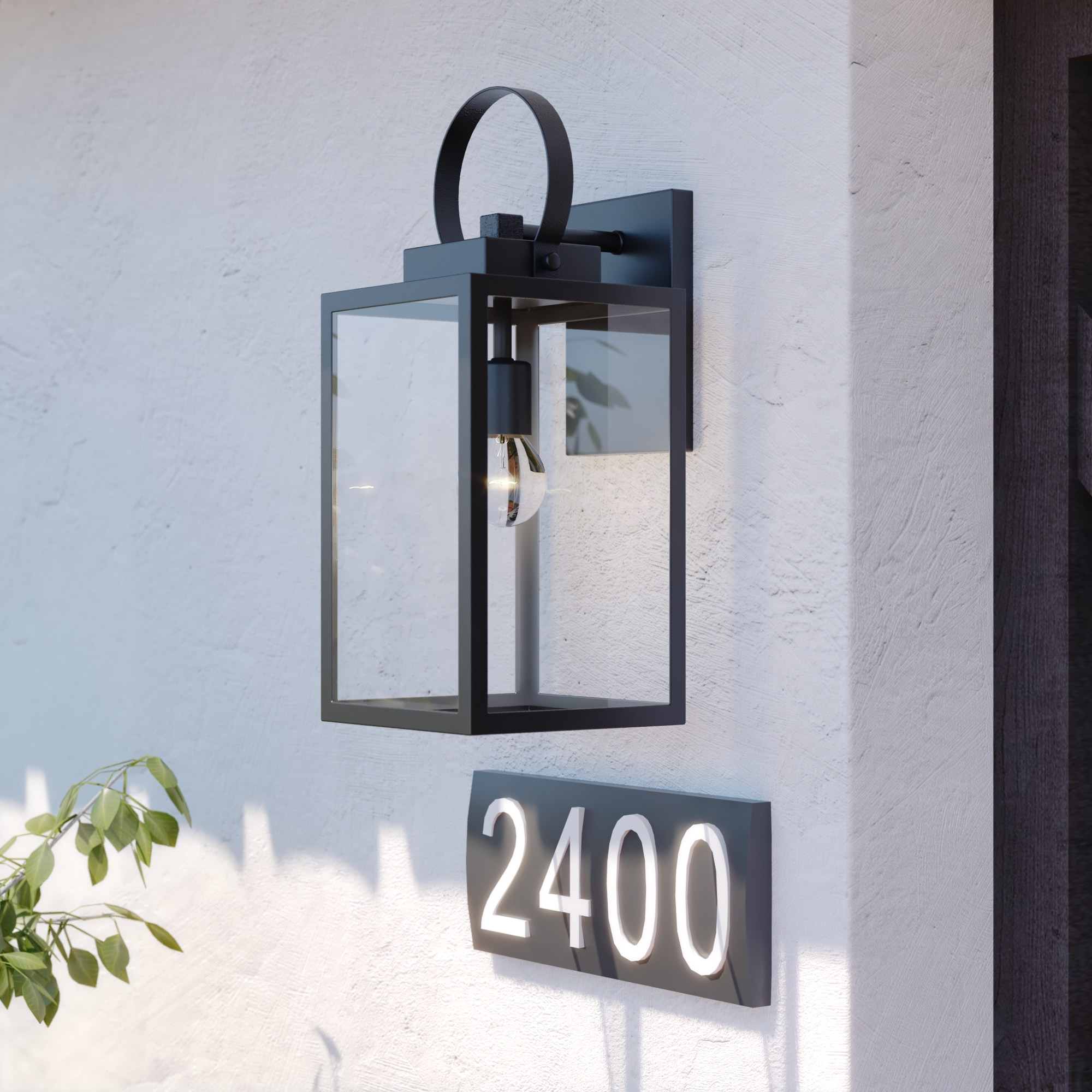 Cascadia T0601 Medinah 1 -Light 17.25-in H Matte Black Hardwired Dusk to Dawn Outdoor Wall Light