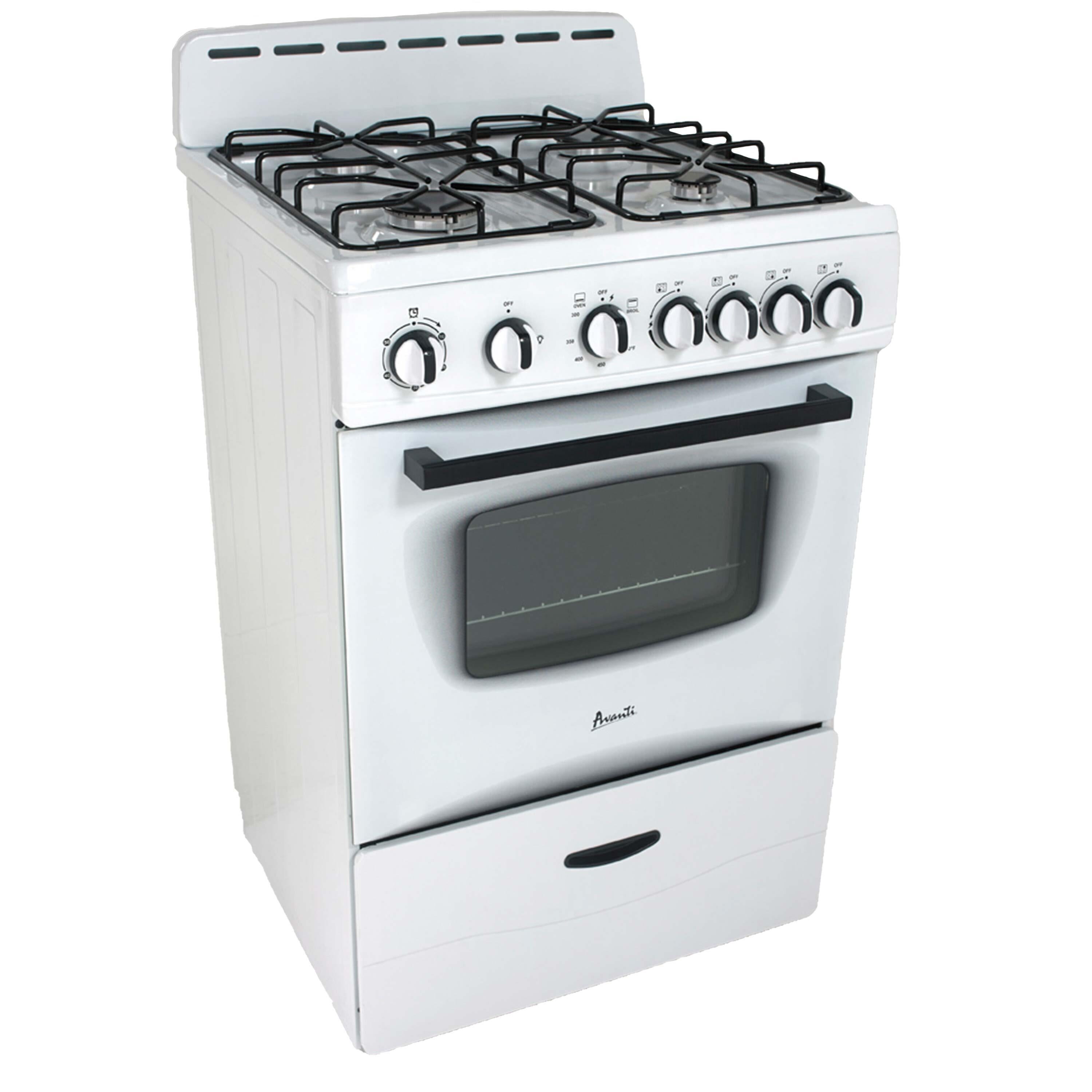 Avanti 24 in. 2.6 cu. ft. Oven Freestanding Electric Range with 4 Coil  Burners - White