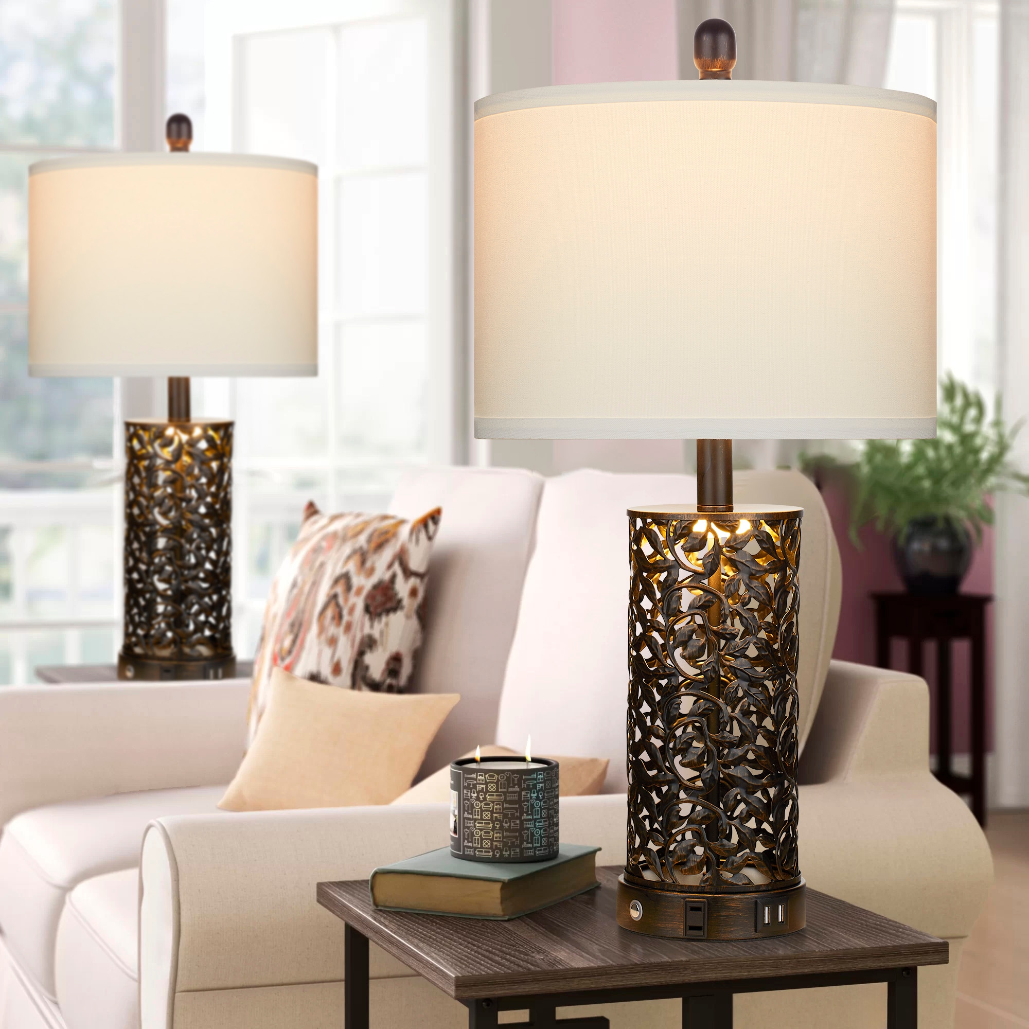 UrFurnishings TD-221 Table-Lamps - View #2