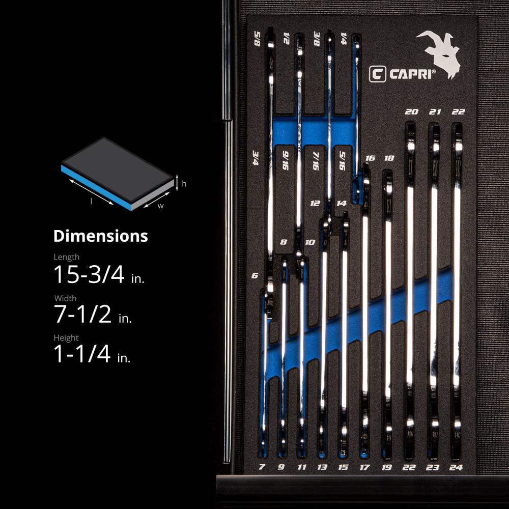 Capri Tools 14-Piece Set 6-point (SAE) and Metric Combination Standard Open End Wrench CP11850-14MST Sansujyuku sansujyuku.com