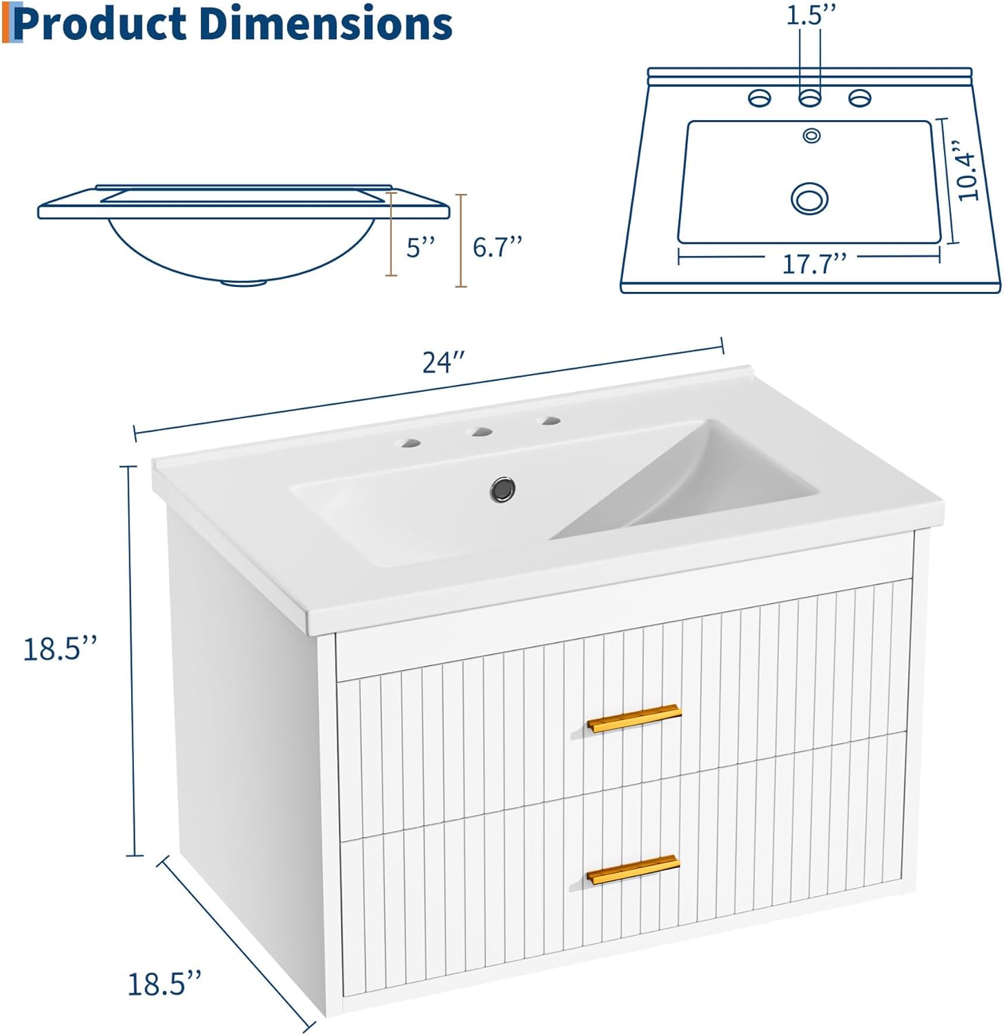 Garvee YXY-LO-PHO-13GDCNF2 Bath-Vanity-Combo - View #2