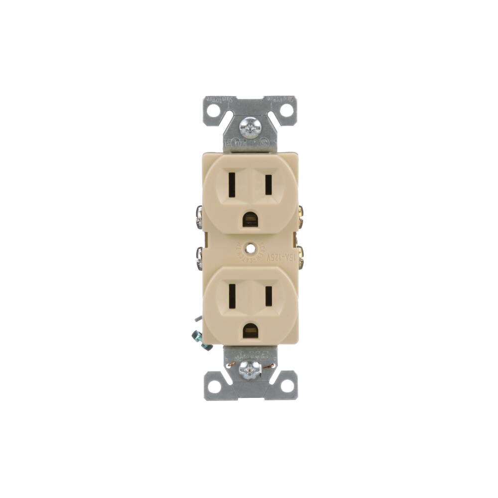 Eaton BR15V-10-L 15 -Amp 125-volt Commercial Duplex Outlet , Ivory 10 -Pack
