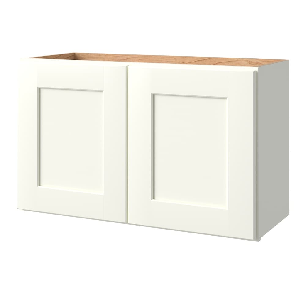 allen + roth 821AV Aveley 30-in W x 18.125-in H x 11-in D Linen Wall Fully assembled Cabinet (Flat Panel Shaker)