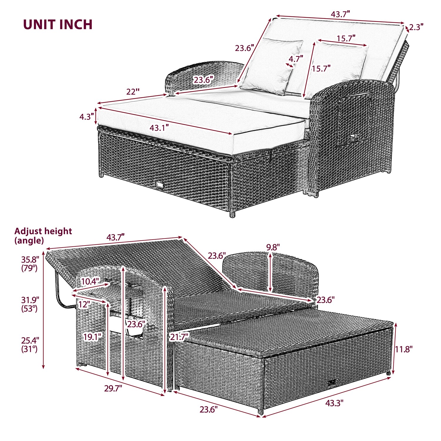 SINOFURN SYA020221BN Patio-Sofas-Daybeds - View #3