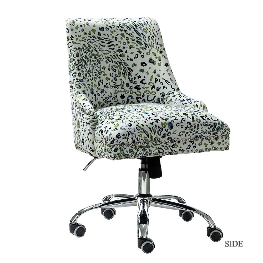 14 Karat Home OFM0002-OLIVE Olive Contemporary Ergonomic Adjustable Height Swivel Polyester Task Chair
