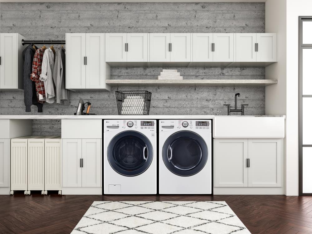 LG 7.4-cu ft Stackable Steam Cycle Electric Dryer (White) at Lowes.com