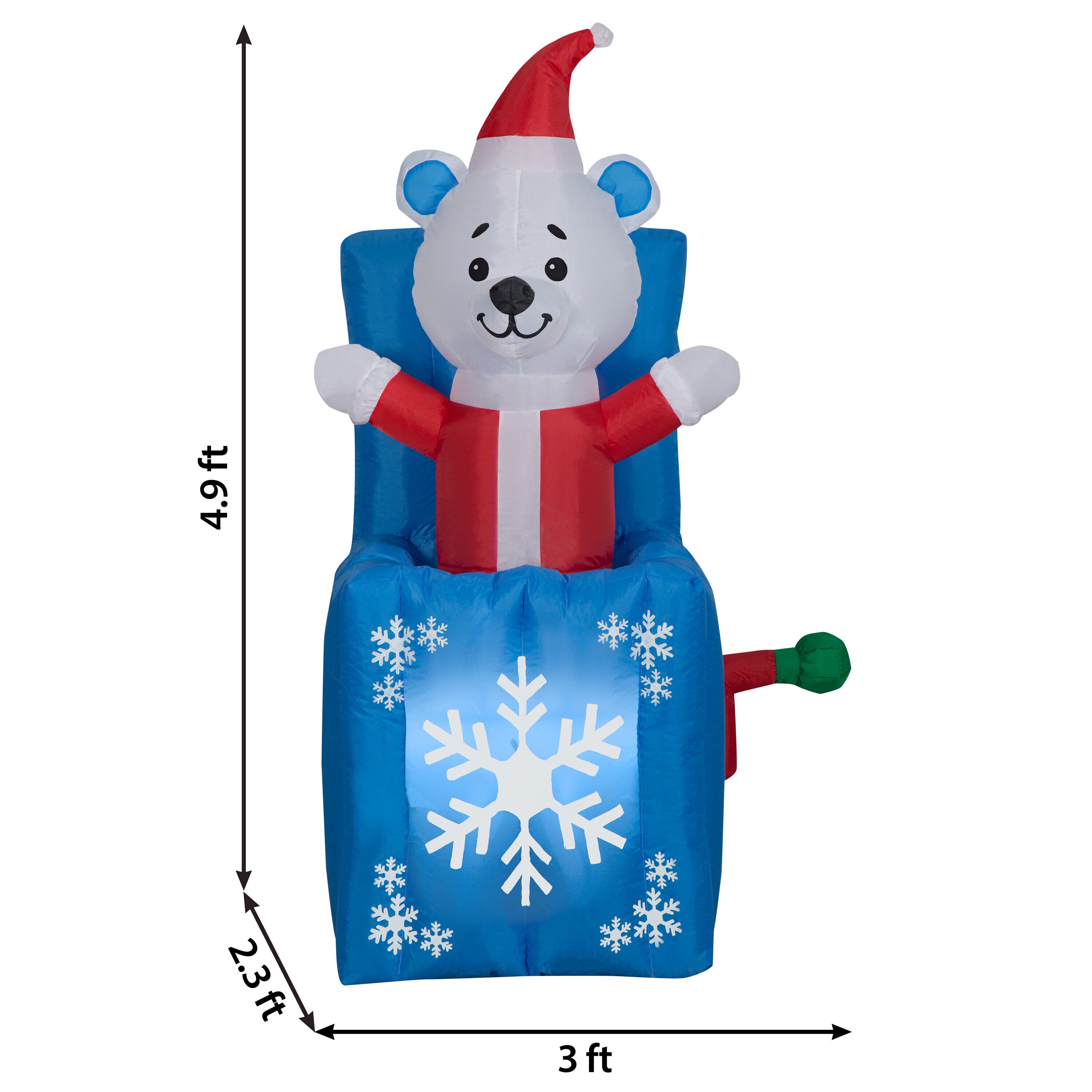 Holiday Living 5-ft Animatronic Lighted Bear Christmas Inflatable