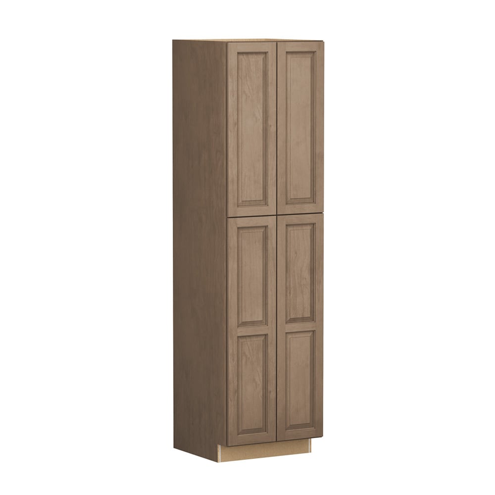 Shenandoah - Stemson 24-in W x 90-in H x 24-in D Almond Stained Base Fully Assembled Cabinet Rais...