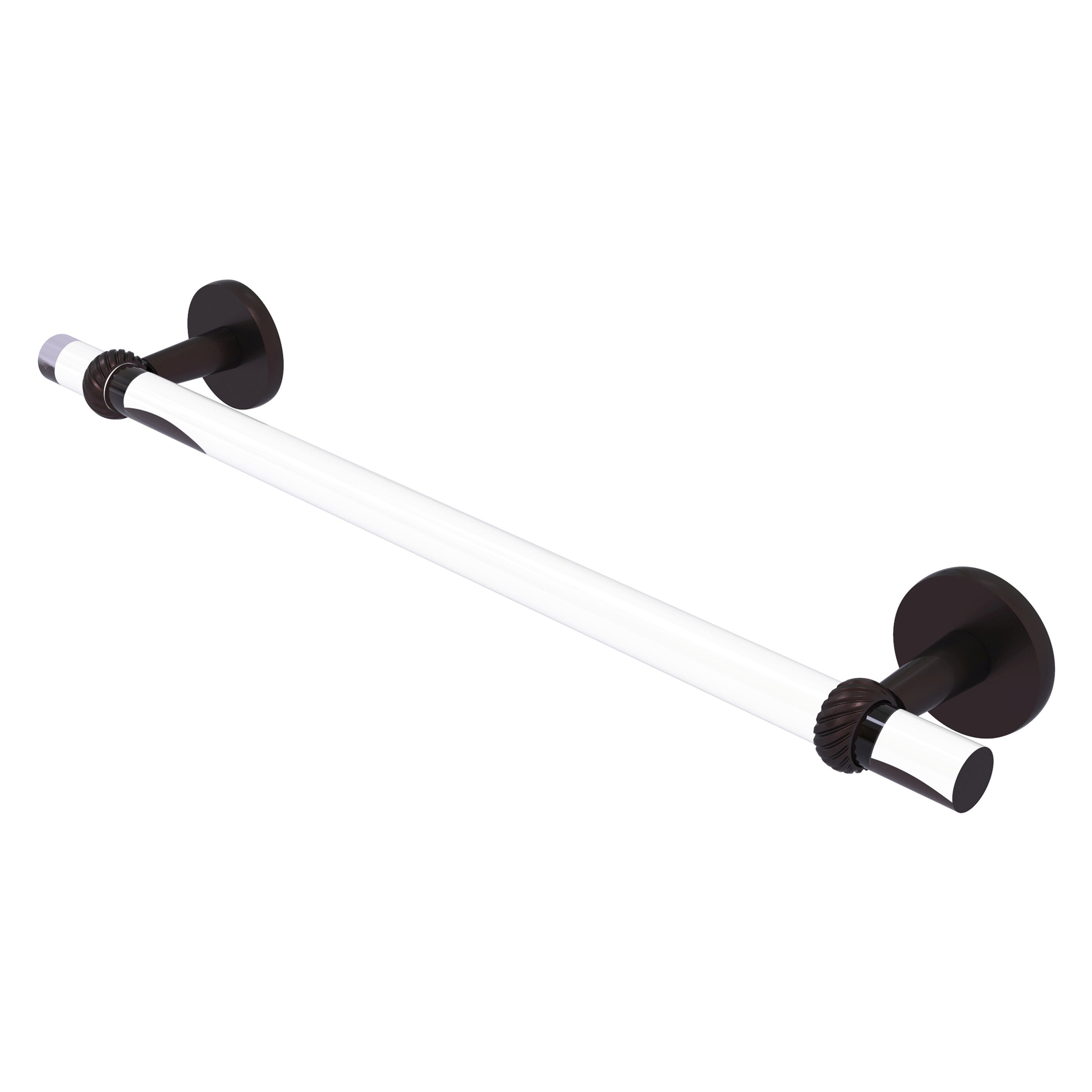 Allied Brass CV-41T-24-ABZ Clearview 24-in Antique Bronze Wall mount Single Towel Bar