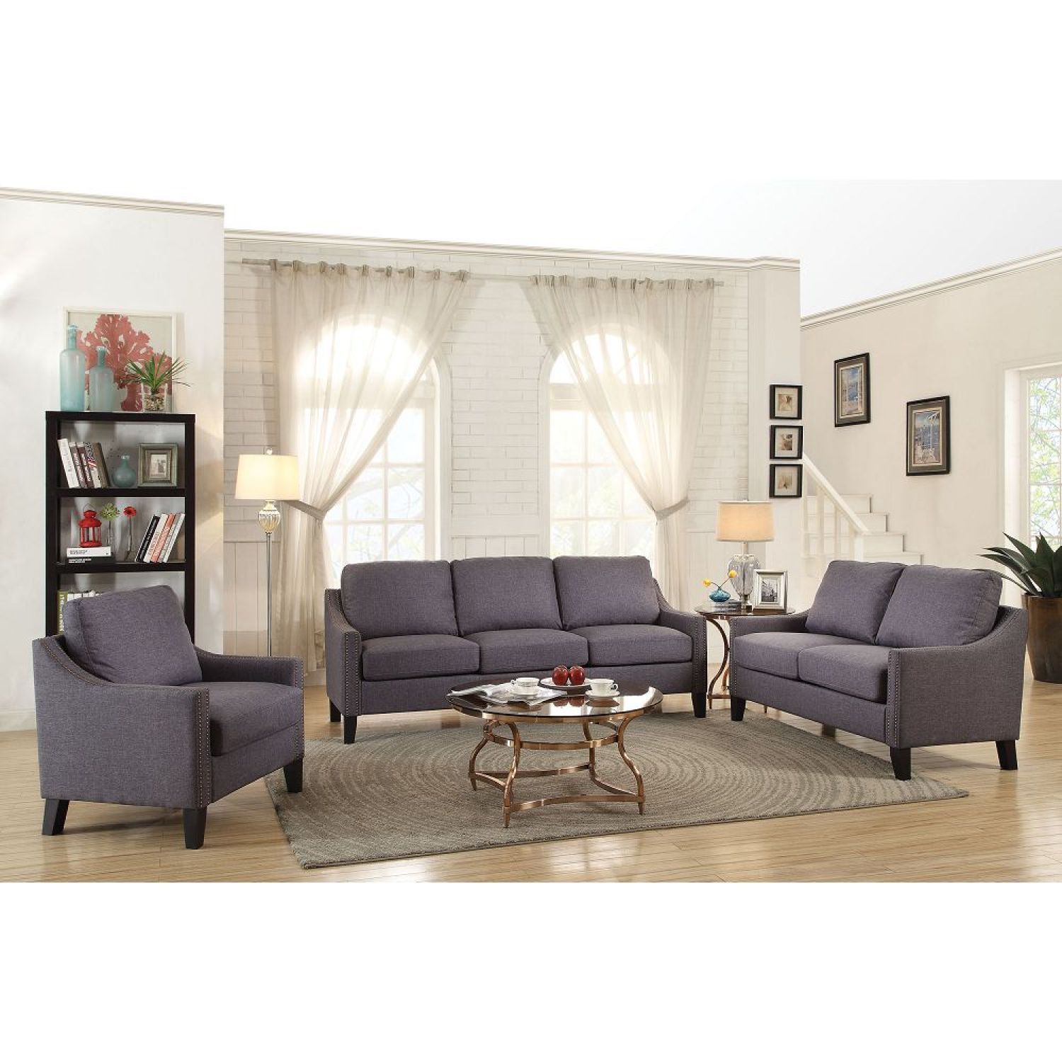 JASMODER 53755 31.00-in Modern Gray Sofa
