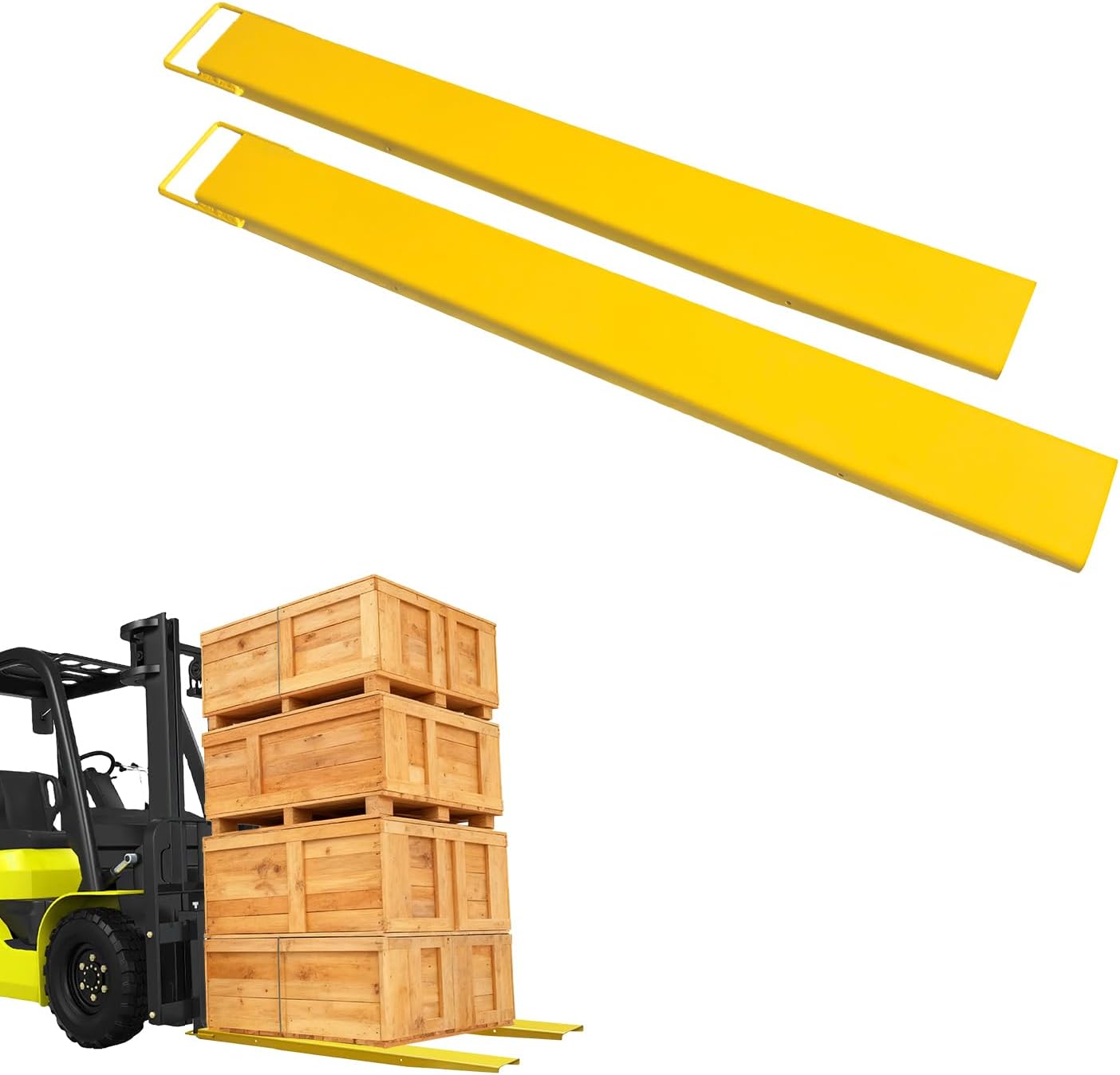 Garvee - 72 Inch Forklift Extensions 5500 LBS Capacity 55 Inch Width Heavy Duty Pallet Fork Exten...