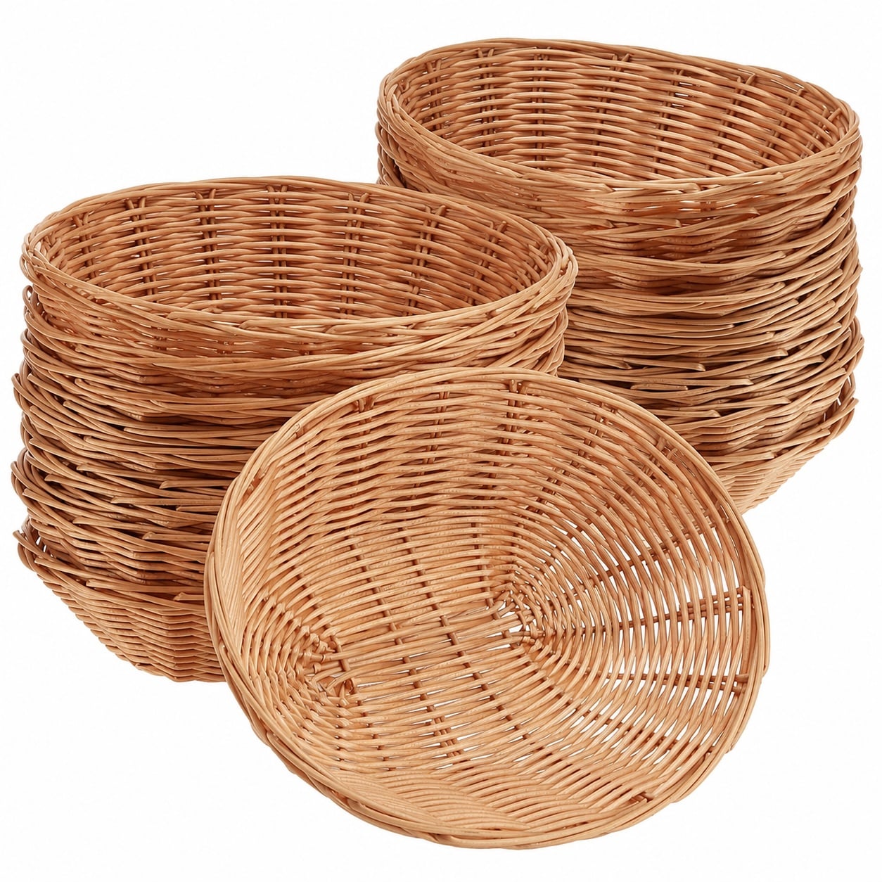 Aoibox  20 Pack 9 x 6 x 2 3 Inch Oval Woven Bread Basket Bulk Small Fruits Gifts Baskets Empty Food Bread Baskets Bulk