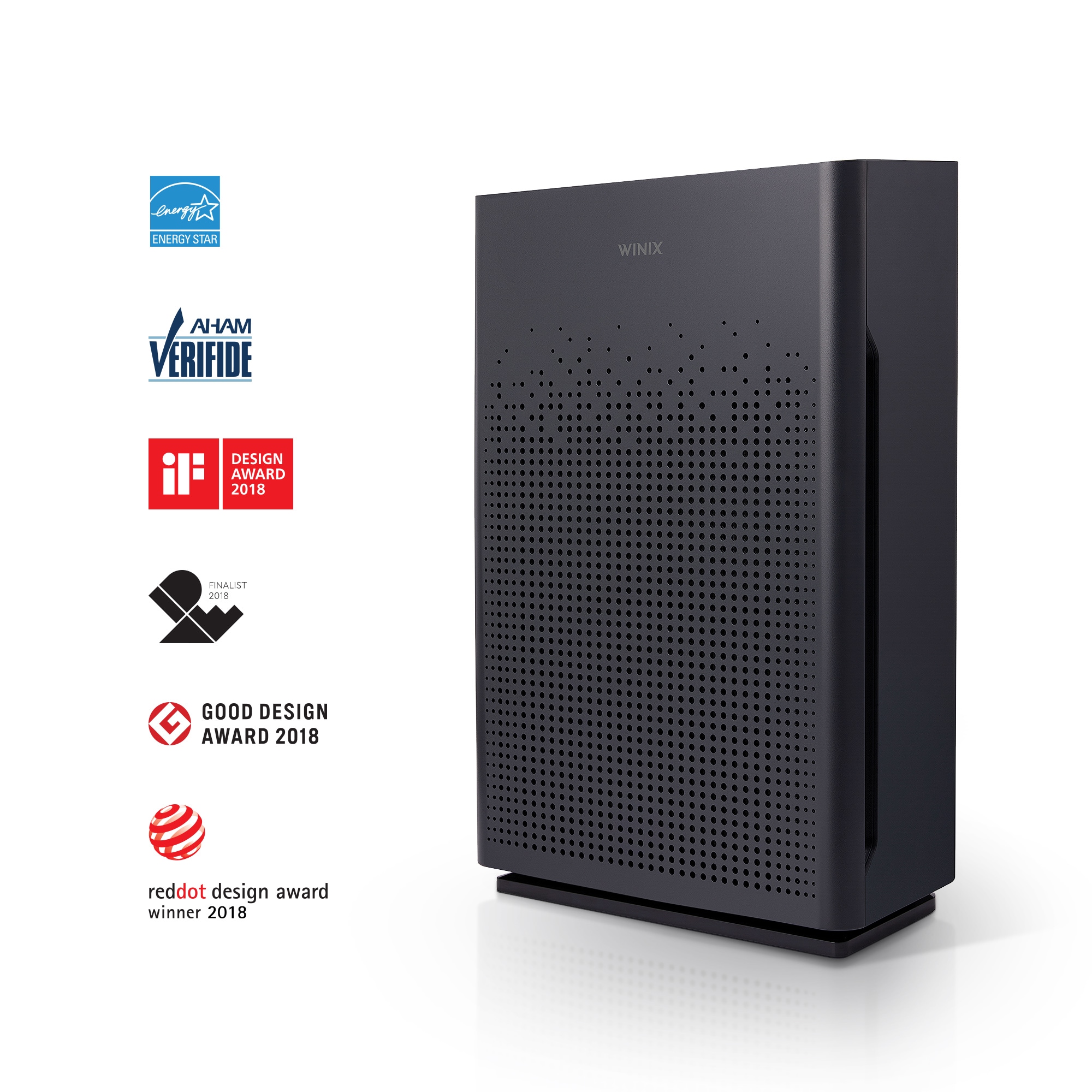 Winix 1022-0214-04 AM80 4 -Speed Ionic Black True HEPA Air Purifier ENERGY STAR Certified (Covers: 1740-sq ft )
