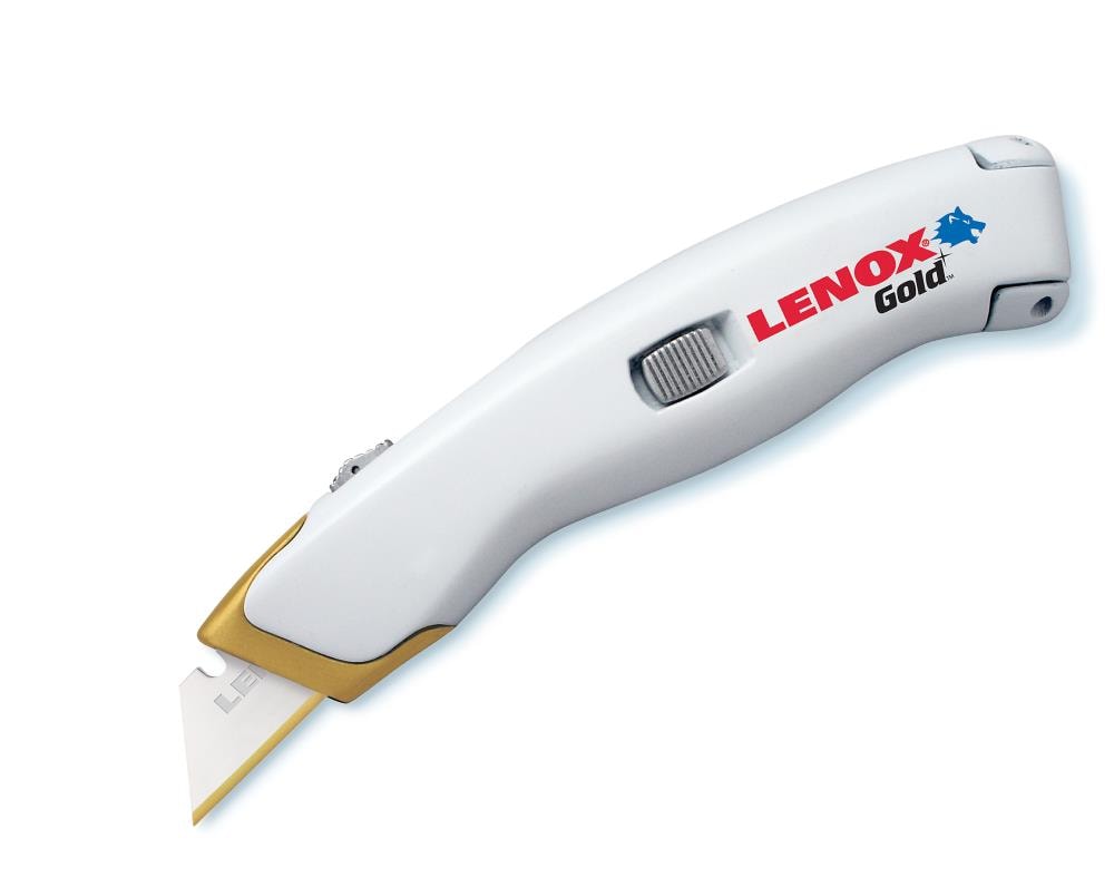 LENOX 1943663 3/4-in 3-Blade Retractable Utility Knife with On Tool Blade Storage