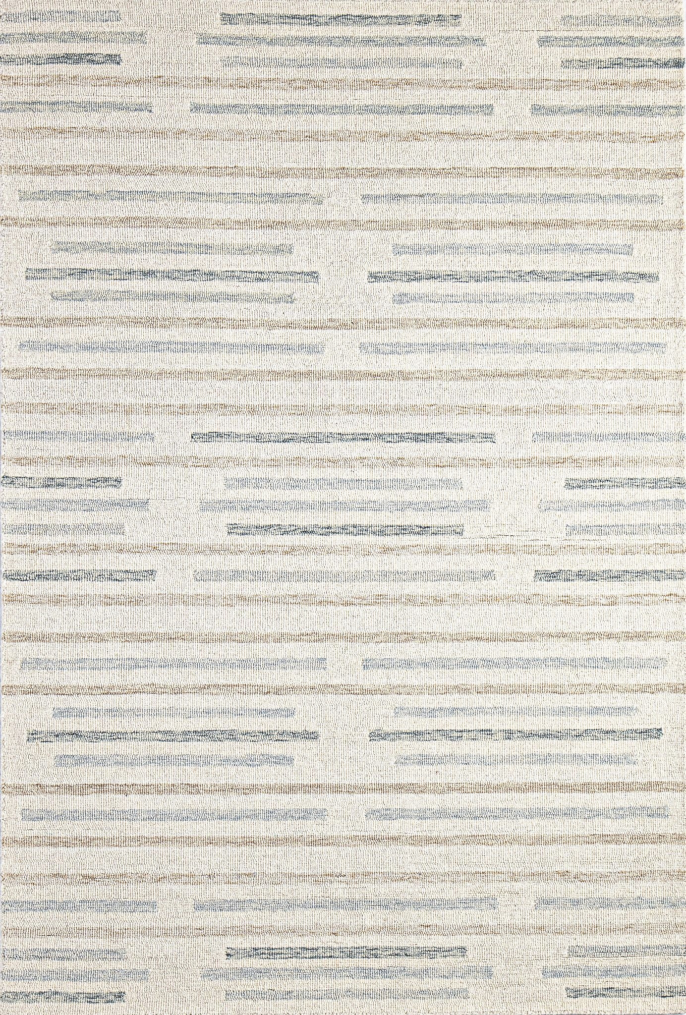 Bashian 649652322131 Valencia 5 x 8 (ft) Wool Ivory/Multi Rectangular Indoor Geometric Area rug