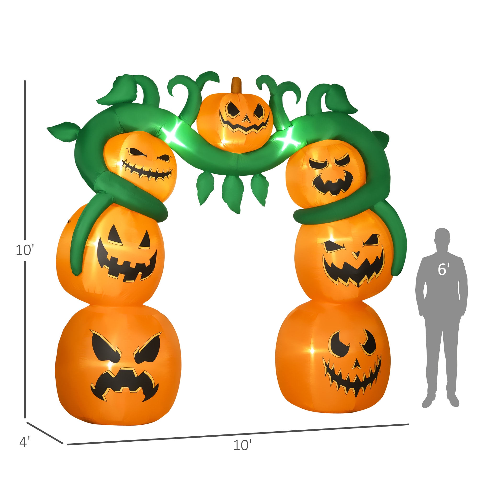 HomCom 844-680V80OG Outdoor-Halloween-Decor - View #3