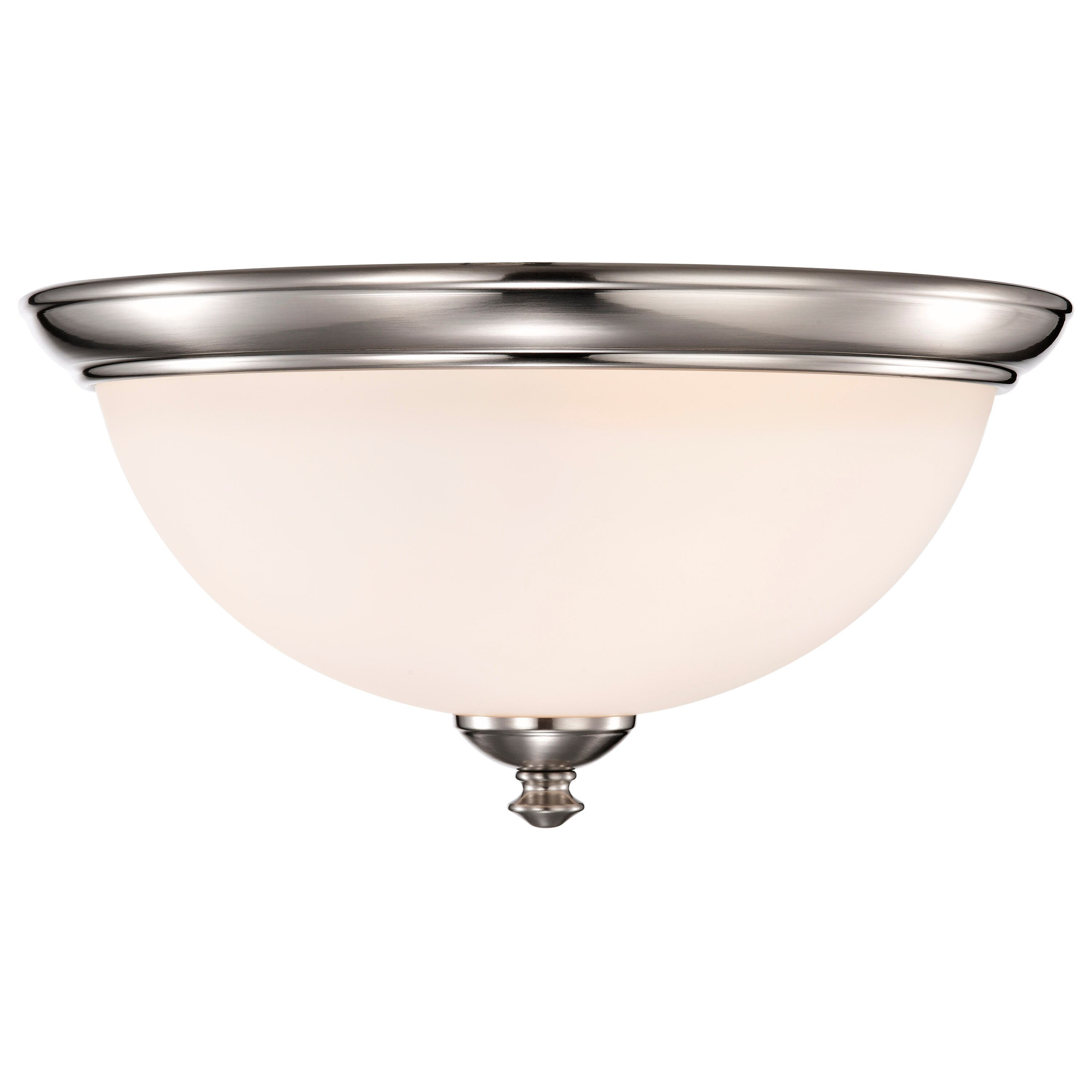 SATCO NUVO Nuvo 3-Light 15.75-in Brushed Nickel Flush Mount Light 60/ ...