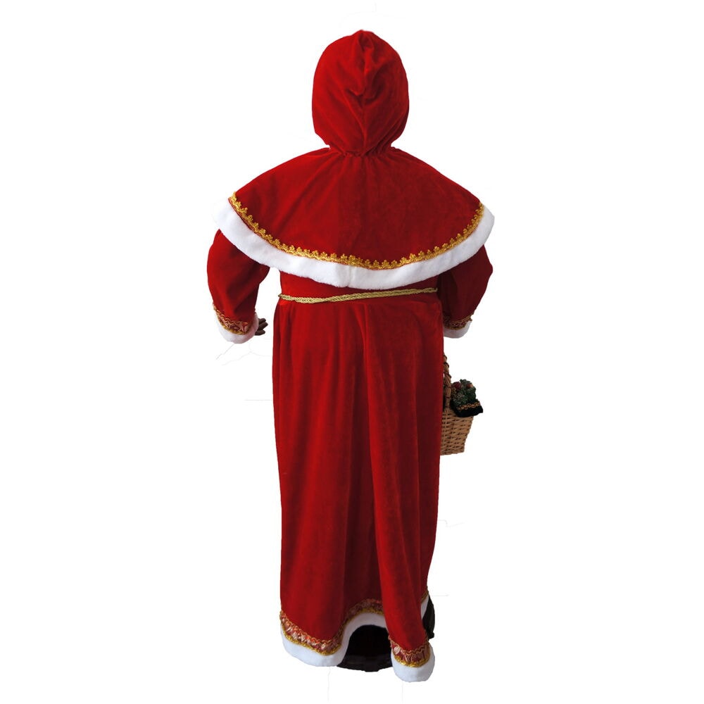 58-Inch Red and White Resin Dancing Mrs. Claus Figurine