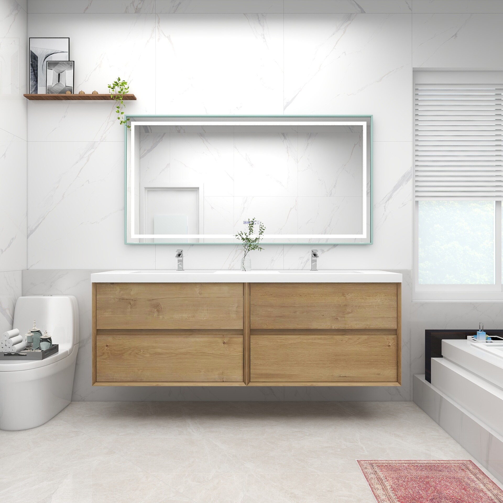 BV Better Vanity SLIM72D-OAK Bath-Vanity-Combo - View #3