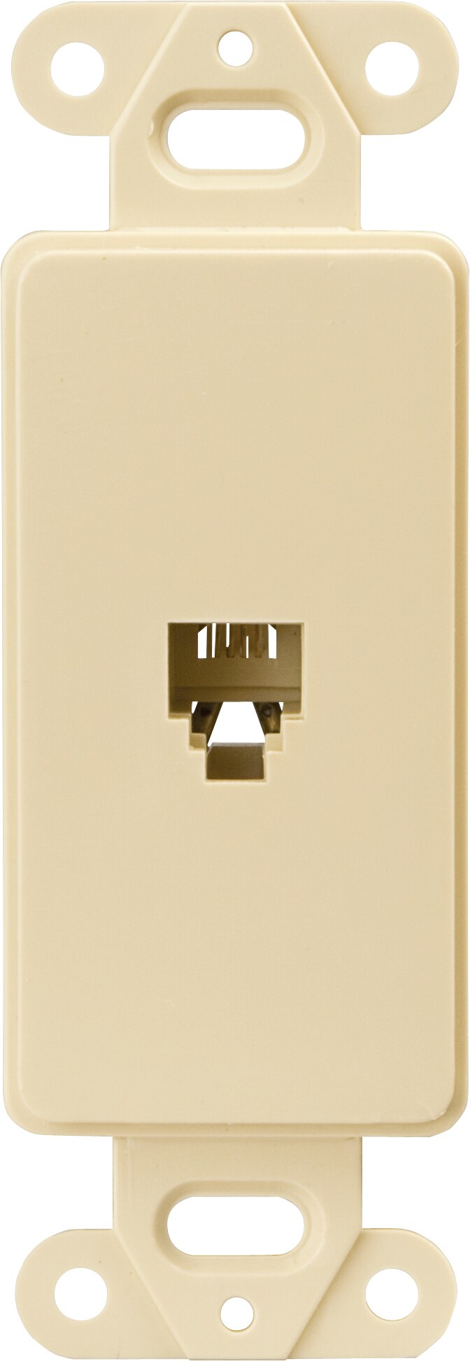 Cooper Wiring Devices 1-Gang Phone Ivory Wall Plate in the Wall Plates