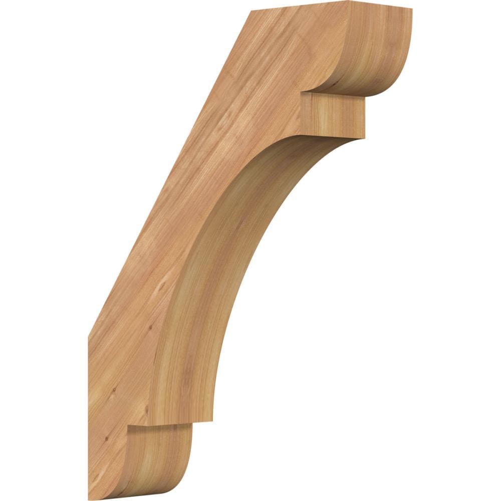 Ekena Millwork BRC06X20X28OLY00SWR 5-1/2-in x 20-in x 28-in Western Red Cedar Unfinished Wood Olympic Smooth Knee Brace