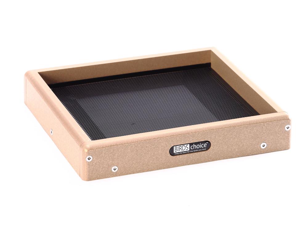 BIRDS CHOICE SNPF100 11x10 Open Platform Brown Recycled Poly-lumber Post-mount Platform Bird Feeder- 4-lb Capacity