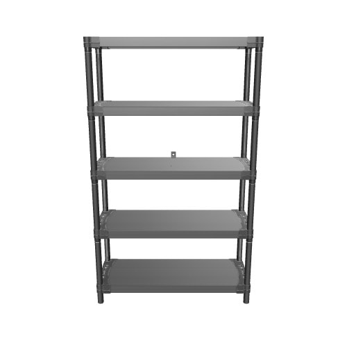Blue Hawk Plastic Heavy Duty 5 Tier Utility Shelving Unit 42 in W x 16 in D x 70 in H Black 175 lb Capacity Per Shelf US056009 at Lowes