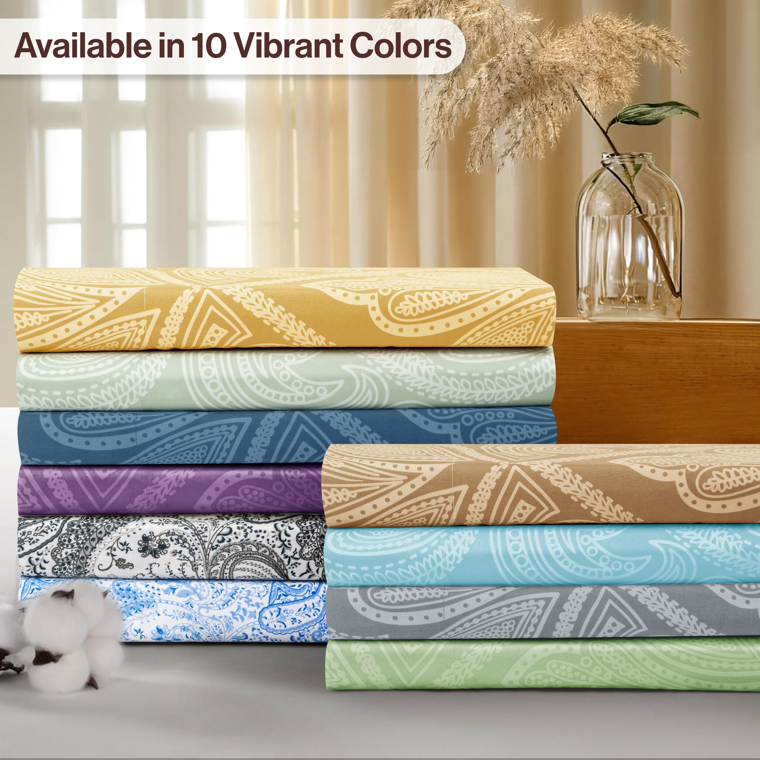 Lux Decor Collection PAISLEY Q IVORY Sheet-Sets - View #7