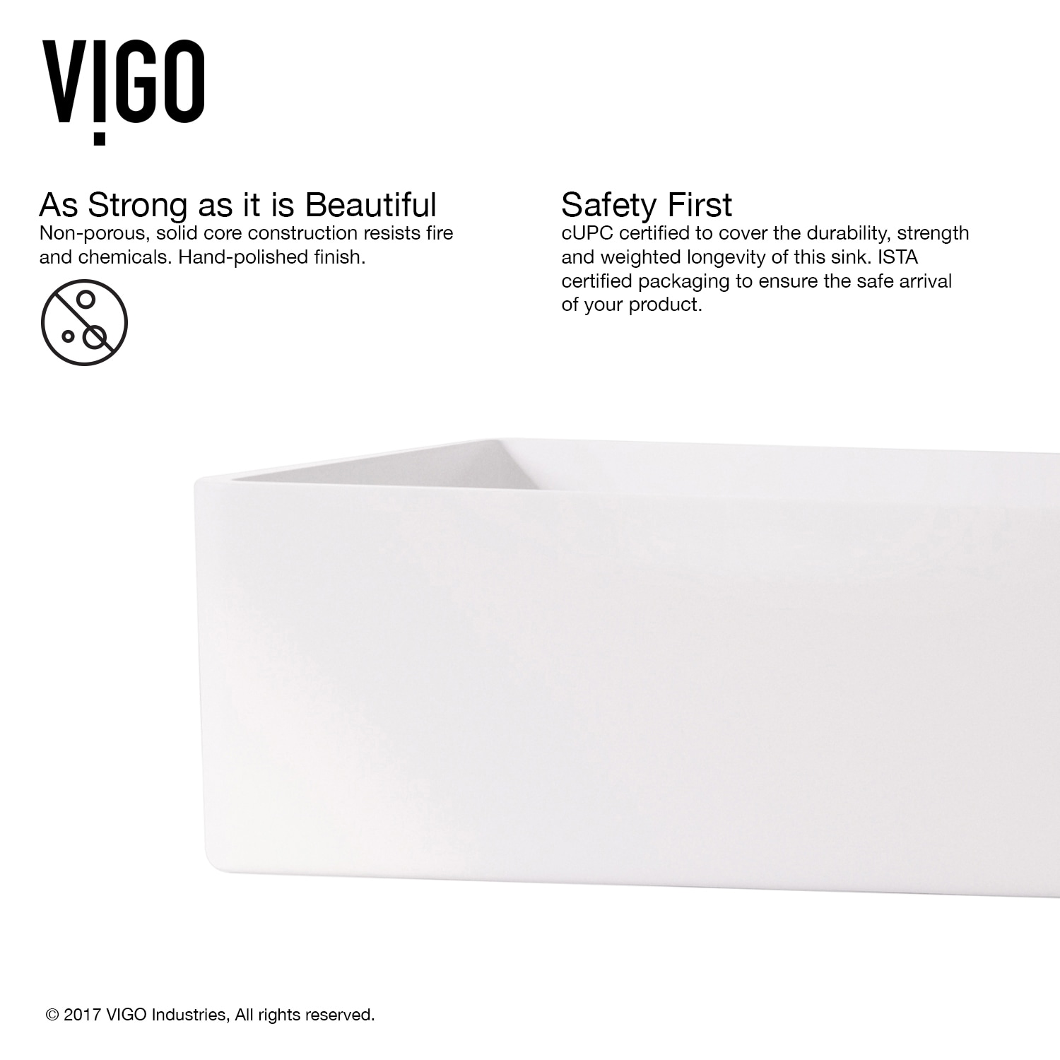 Magnolia 21" Matte White Rectangular Acrylic Vessel Sink